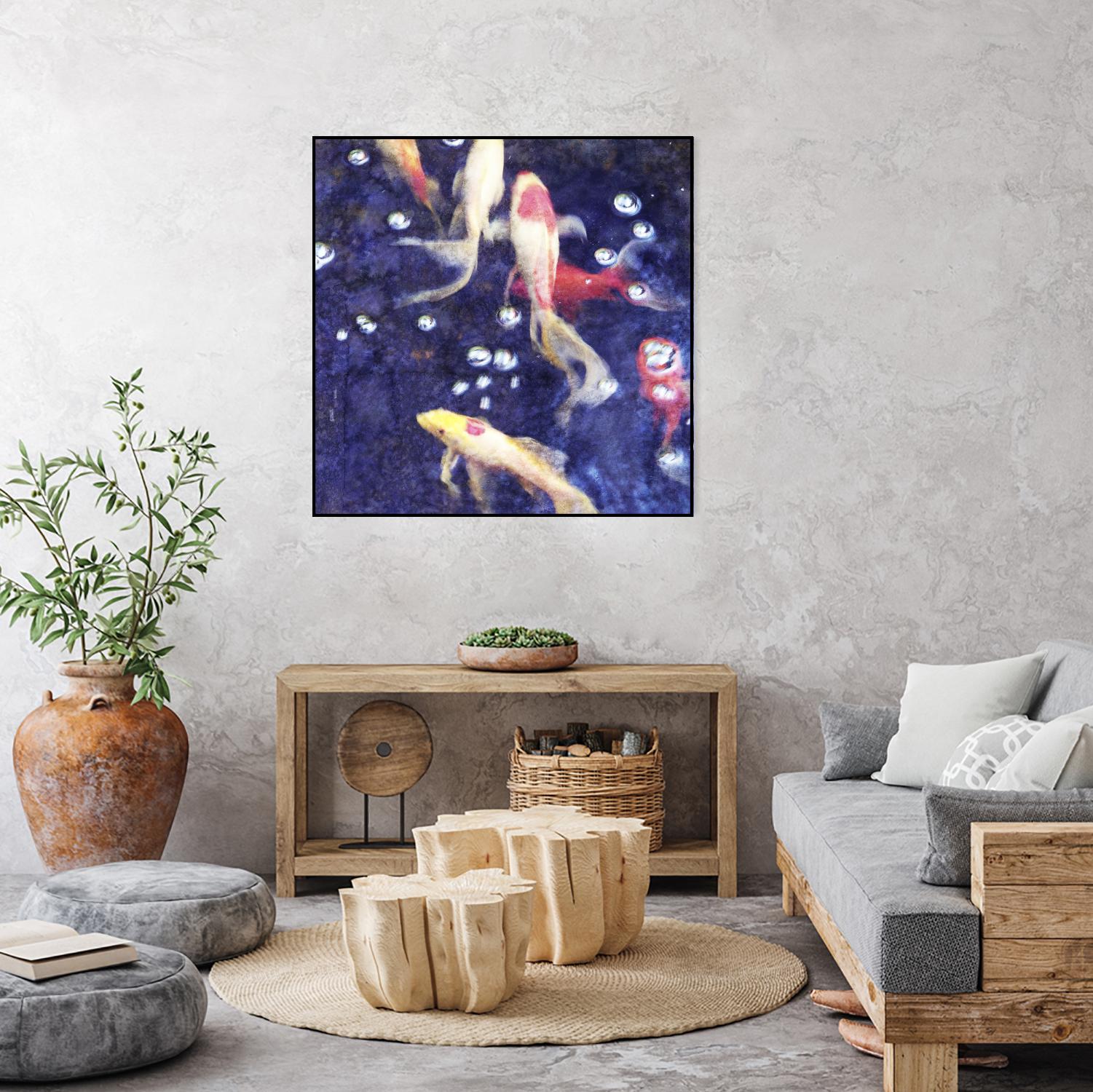 Koi 2 by Thea Schrack on GIANT ART - pink animals