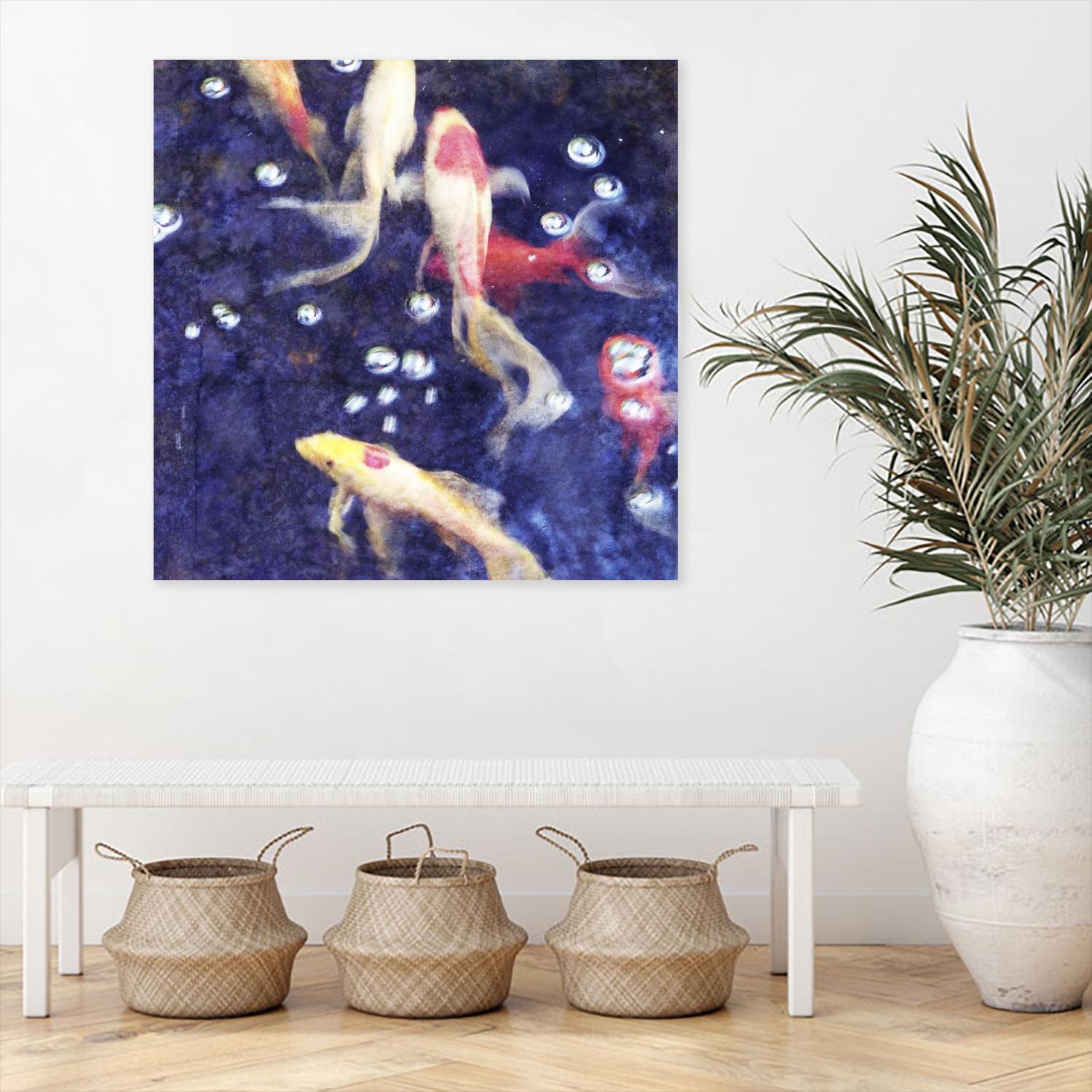 Koi 2 by Thea Schrack on GIANT ART - pink animals