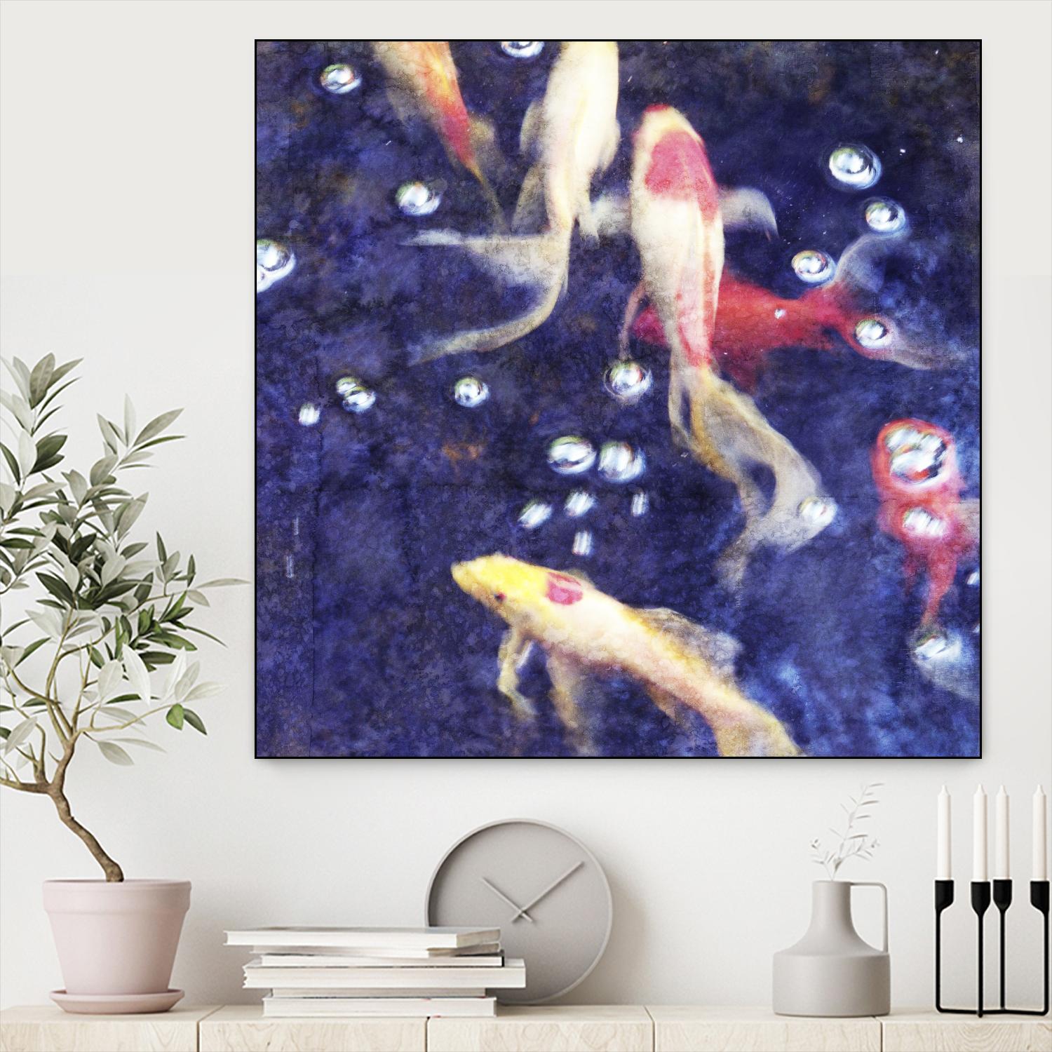 Koi 2 by Thea Schrack on GIANT ART - pink animals