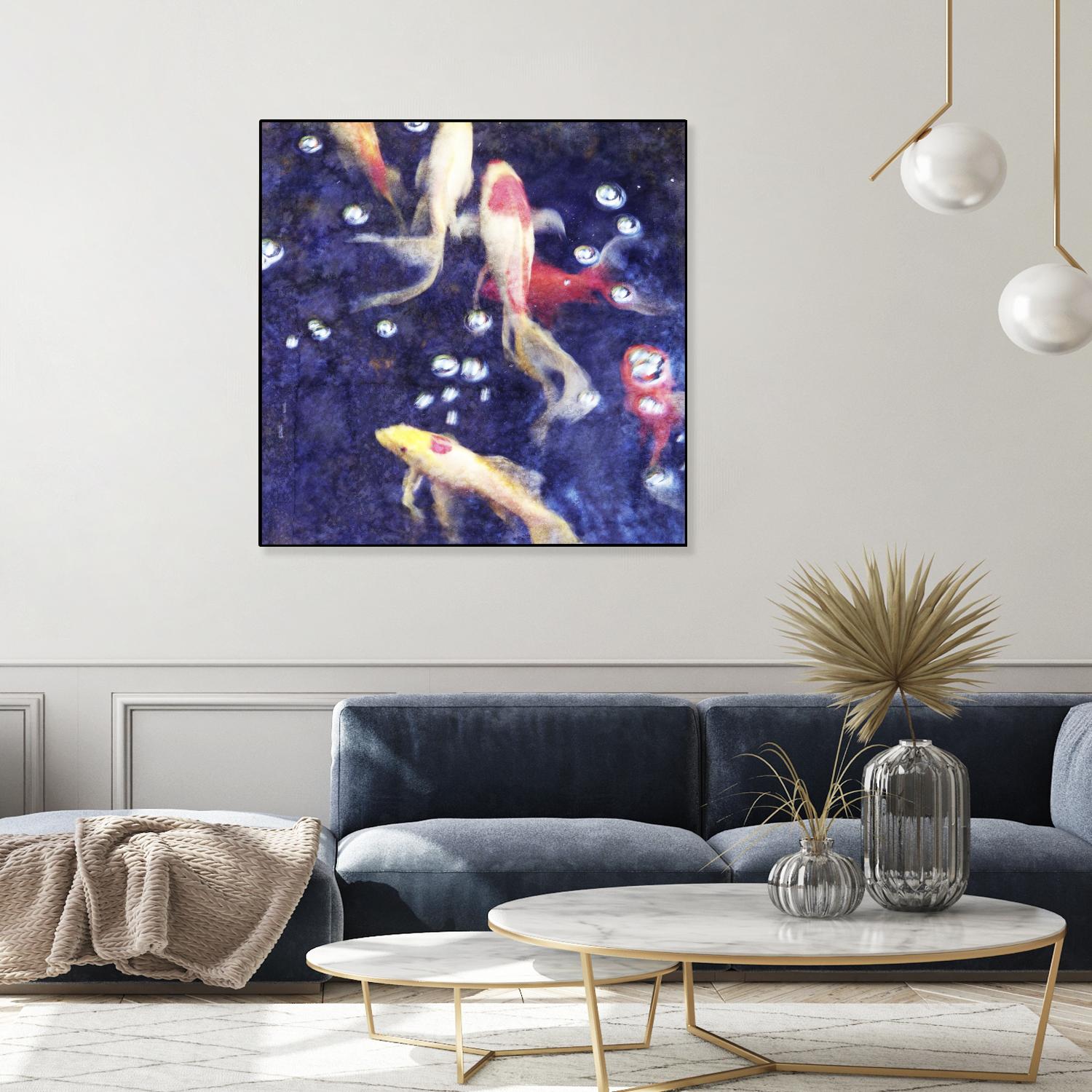 Koi 2 by Thea Schrack on GIANT ART - pink animals