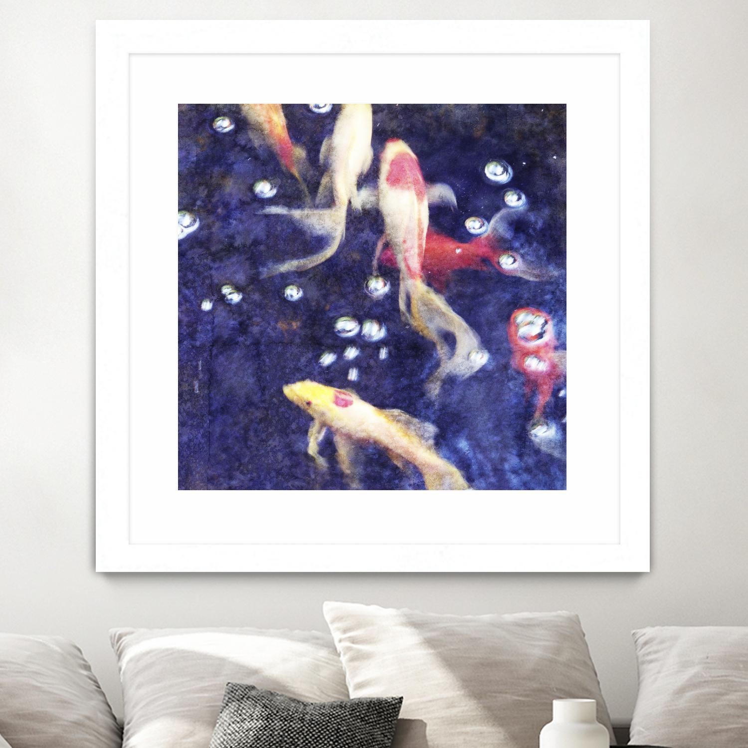 Koi 2 by Thea Schrack on GIANT ART - pink animals