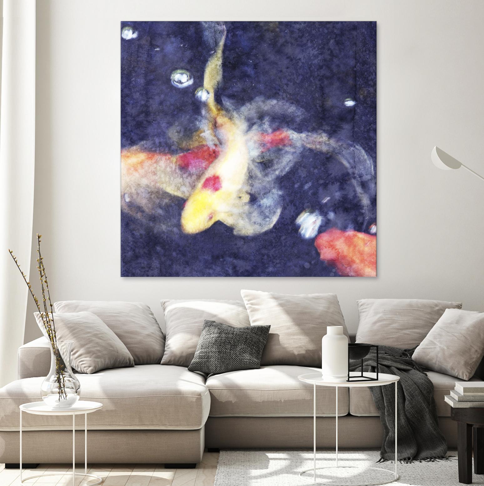 Koi 3 by Thea Schrack on GIANT ART - pink animals