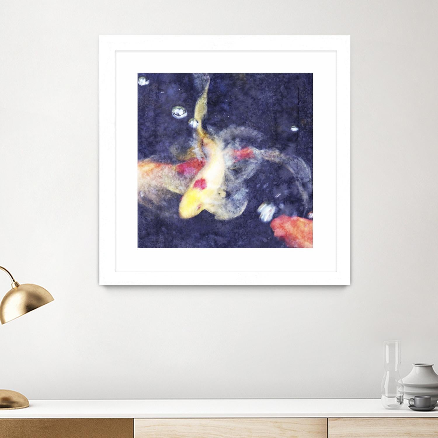 Koi 3 by Thea Schrack on GIANT ART - pink animals