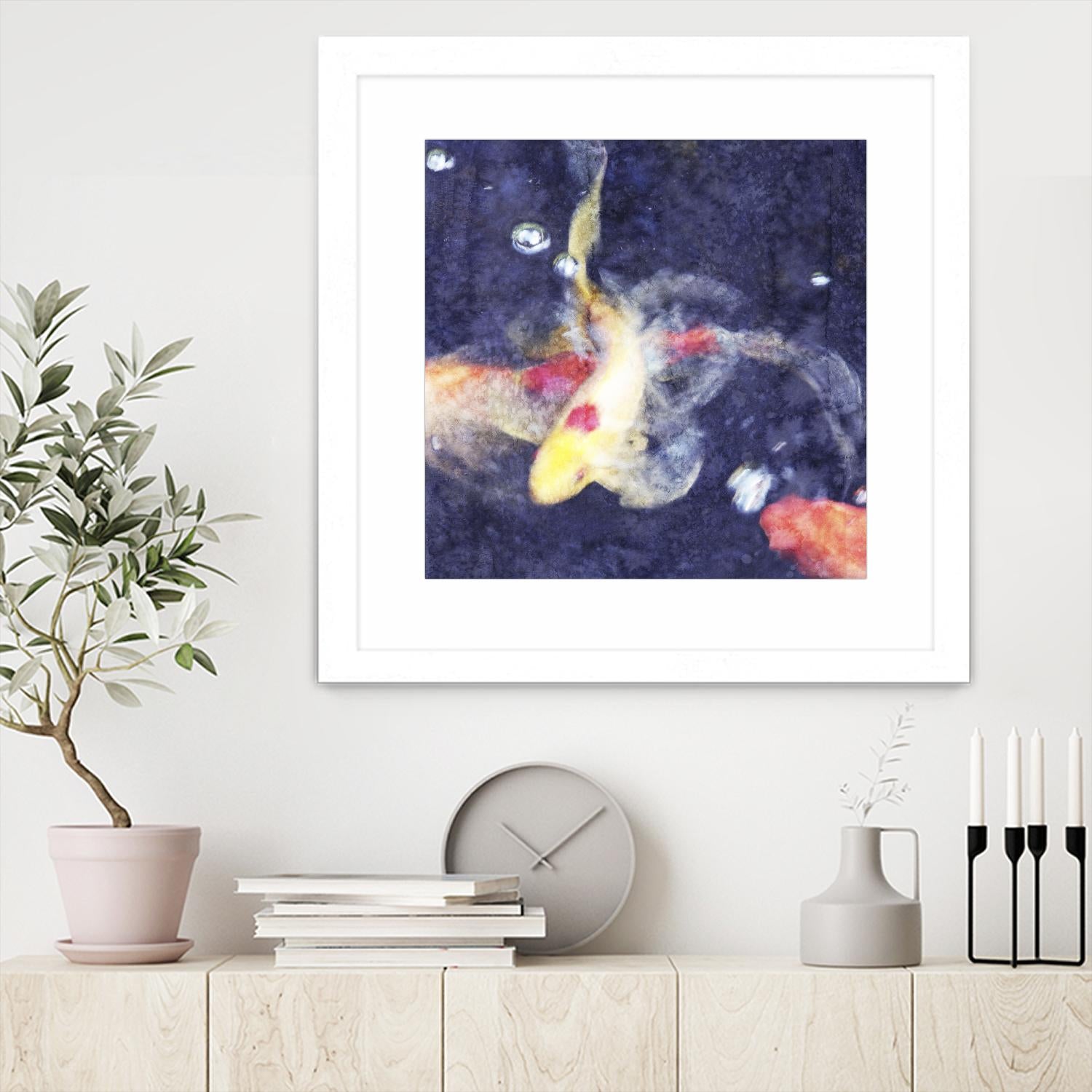 Koi 3 by Thea Schrack on GIANT ART - pink animals