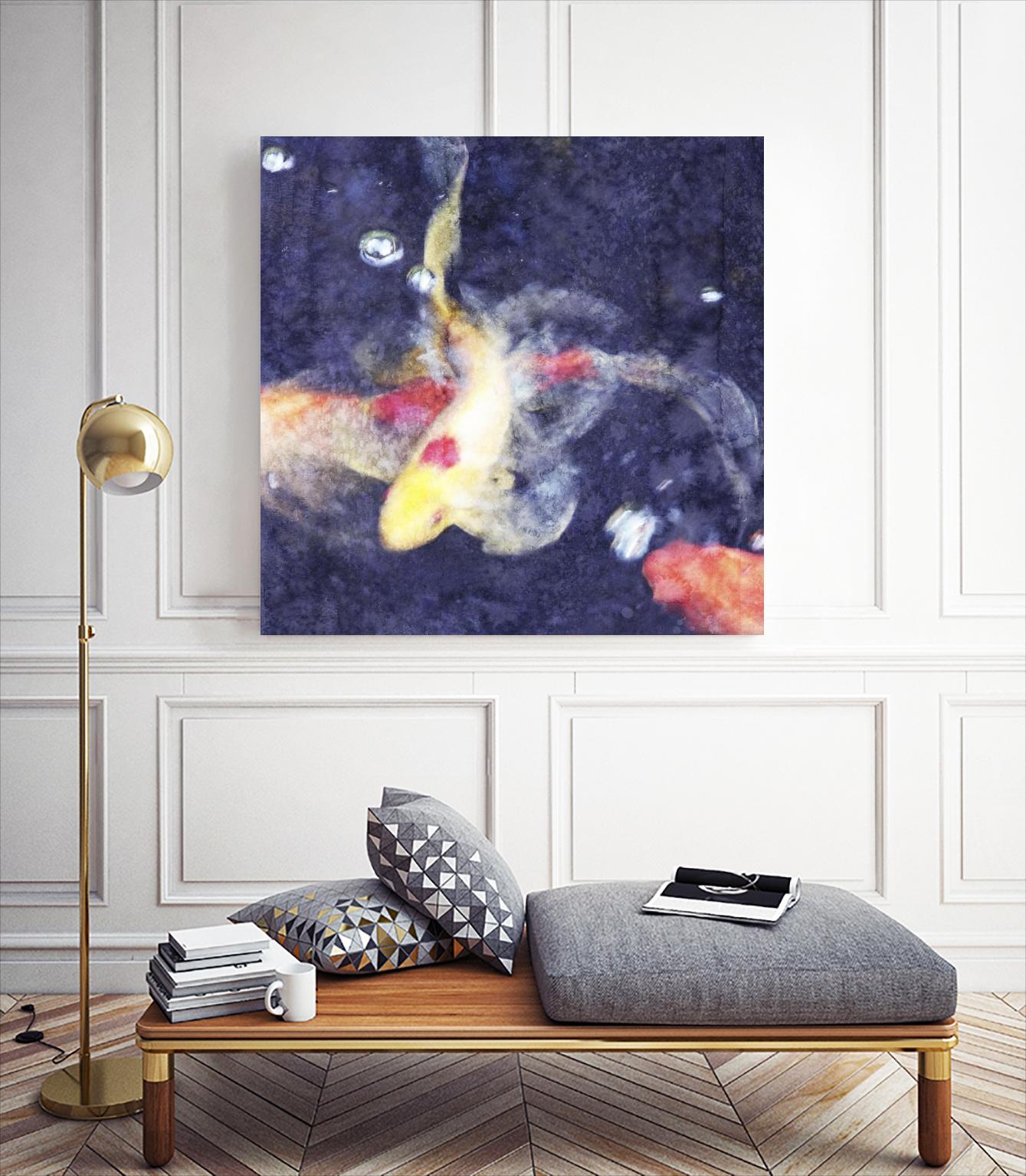 Koi 3 by Thea Schrack on GIANT ART - pink animals