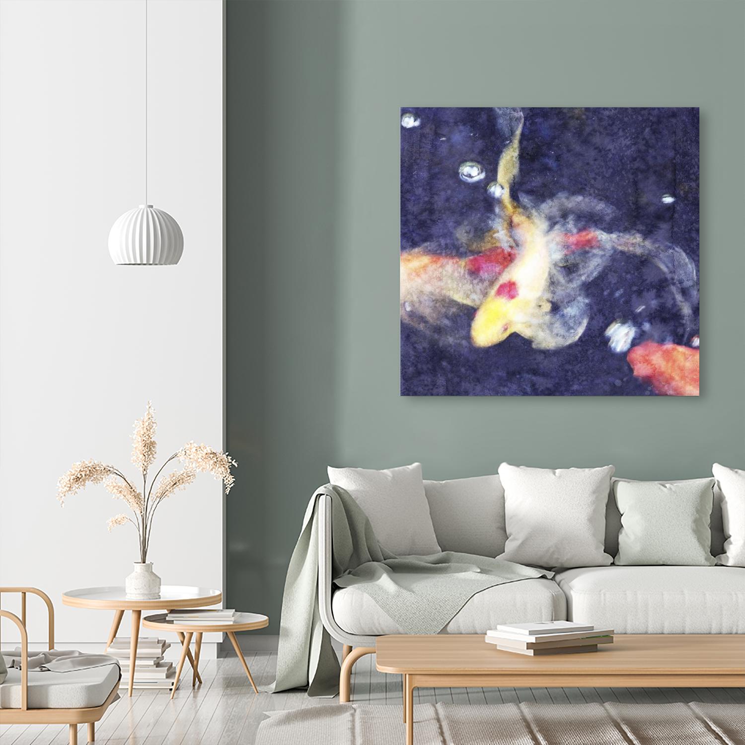 Koi 3 by Thea Schrack on GIANT ART - pink animals