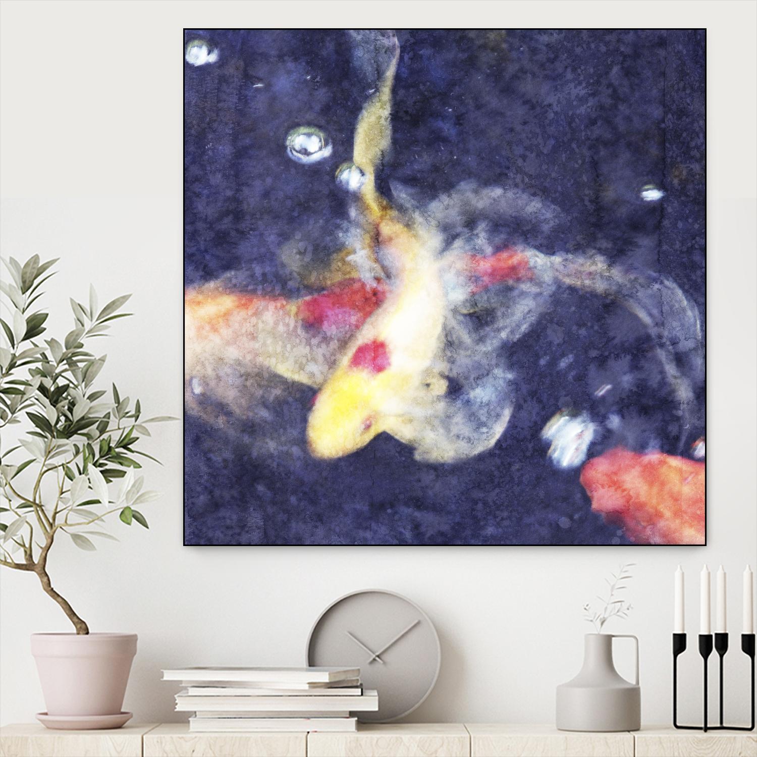 Koi 3 by Thea Schrack on GIANT ART - pink animals