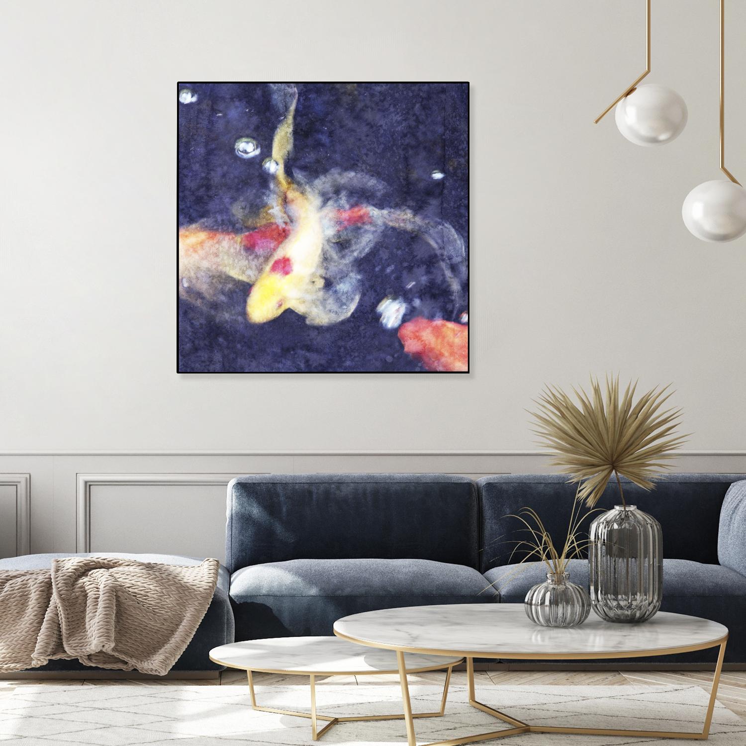 Koi 3 by Thea Schrack on GIANT ART - pink animals