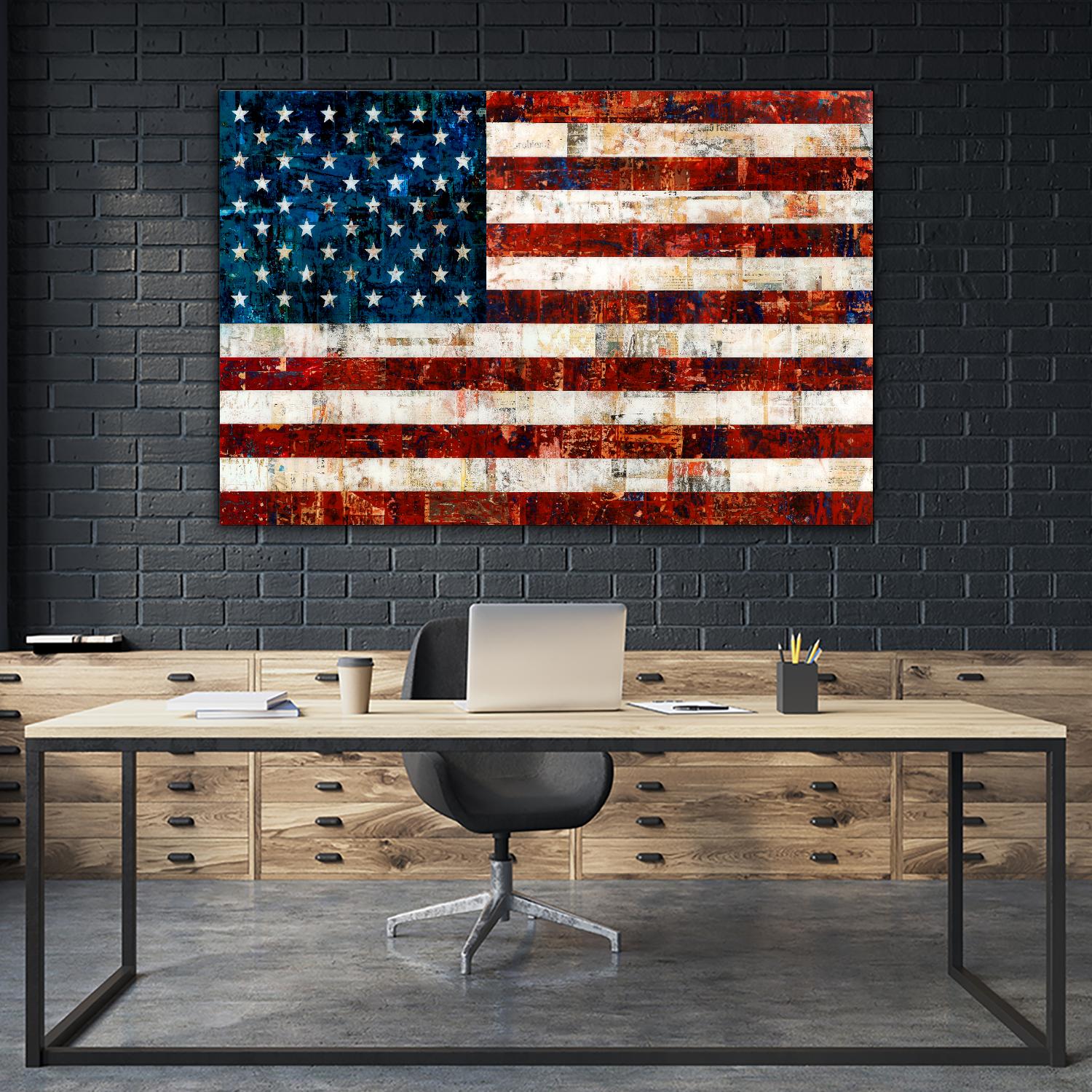 American Flag by Stella Bradley on GIANT ART - red flags