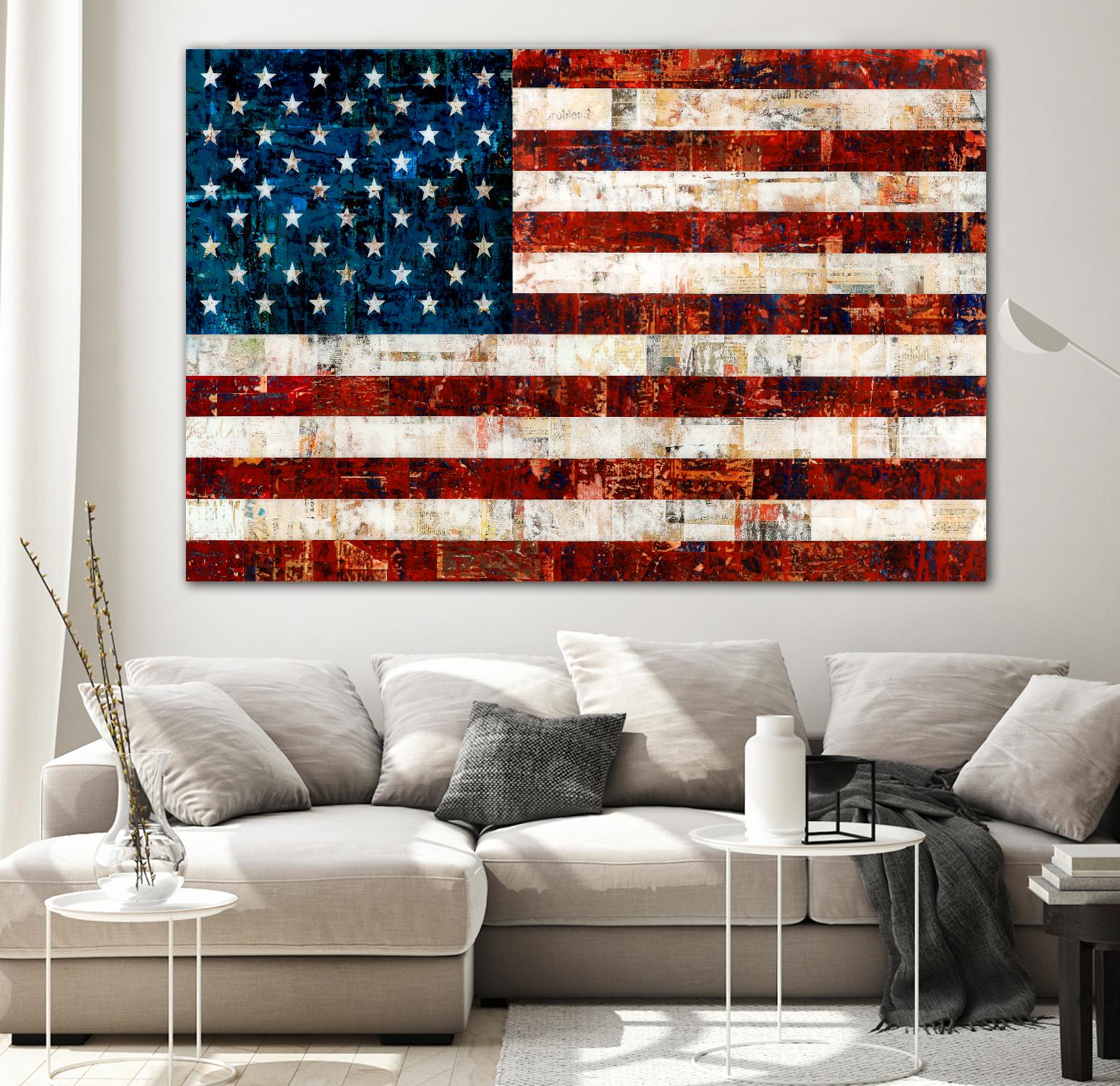 American Flag by Stella Bradley on GIANT ART - red flags