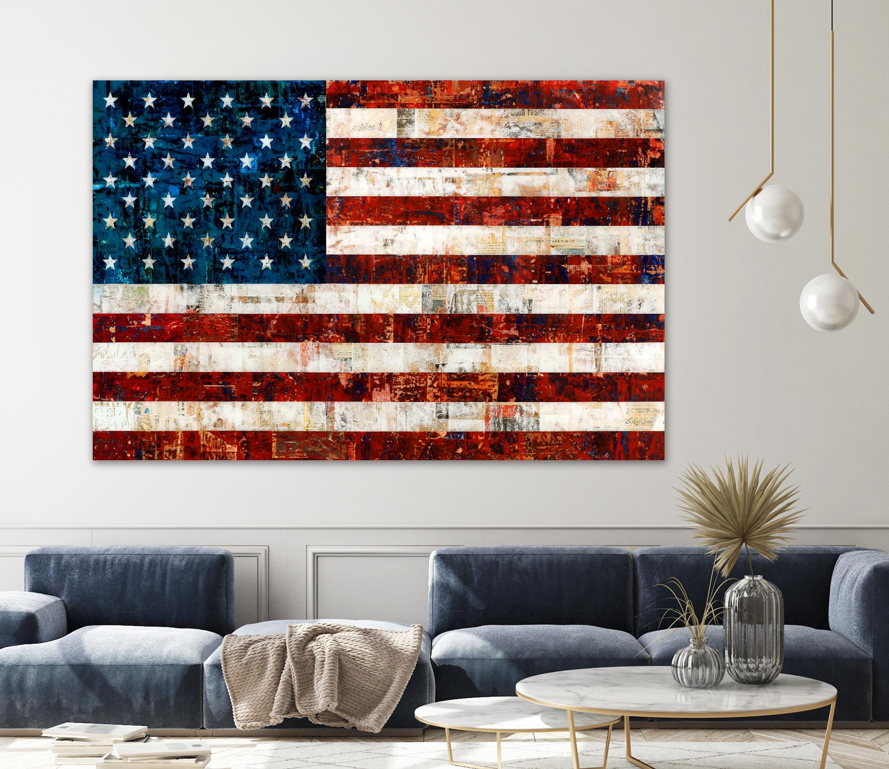 American Flag by Stella Bradley on GIANT ART - red flags