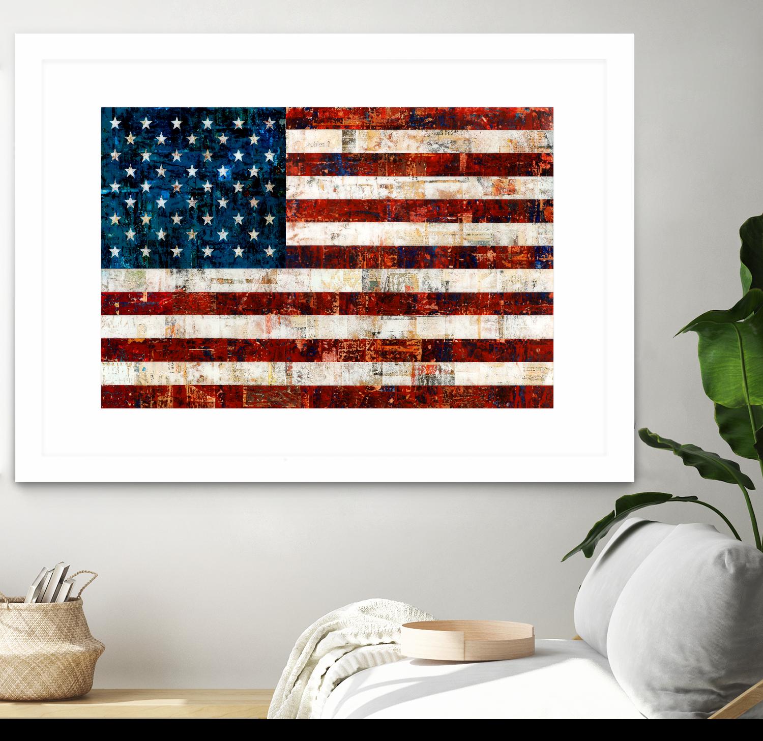 American Flag by Stella Bradley on GIANT ART - red flags