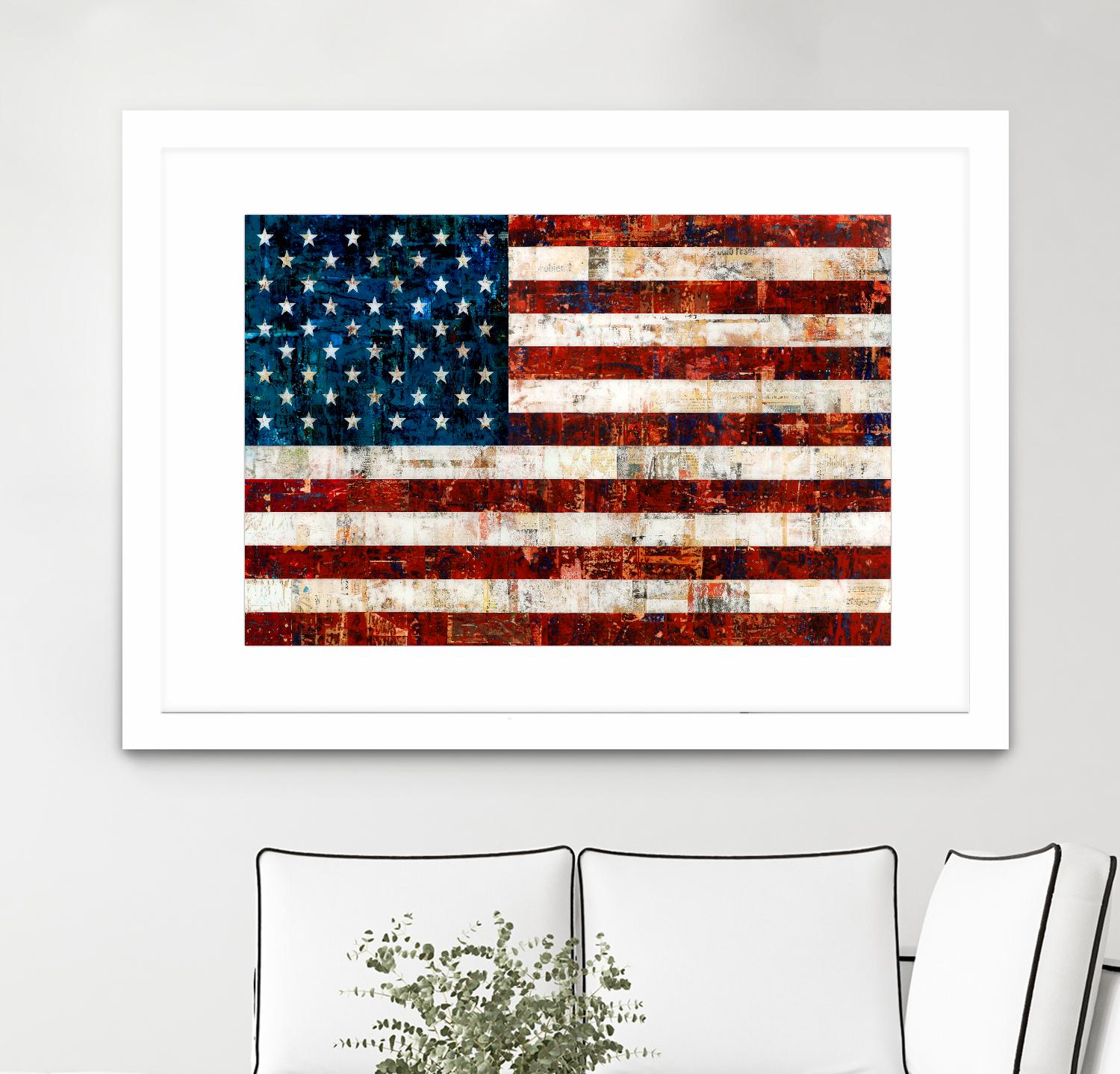 American Flag by Stella Bradley on GIANT ART - red flags