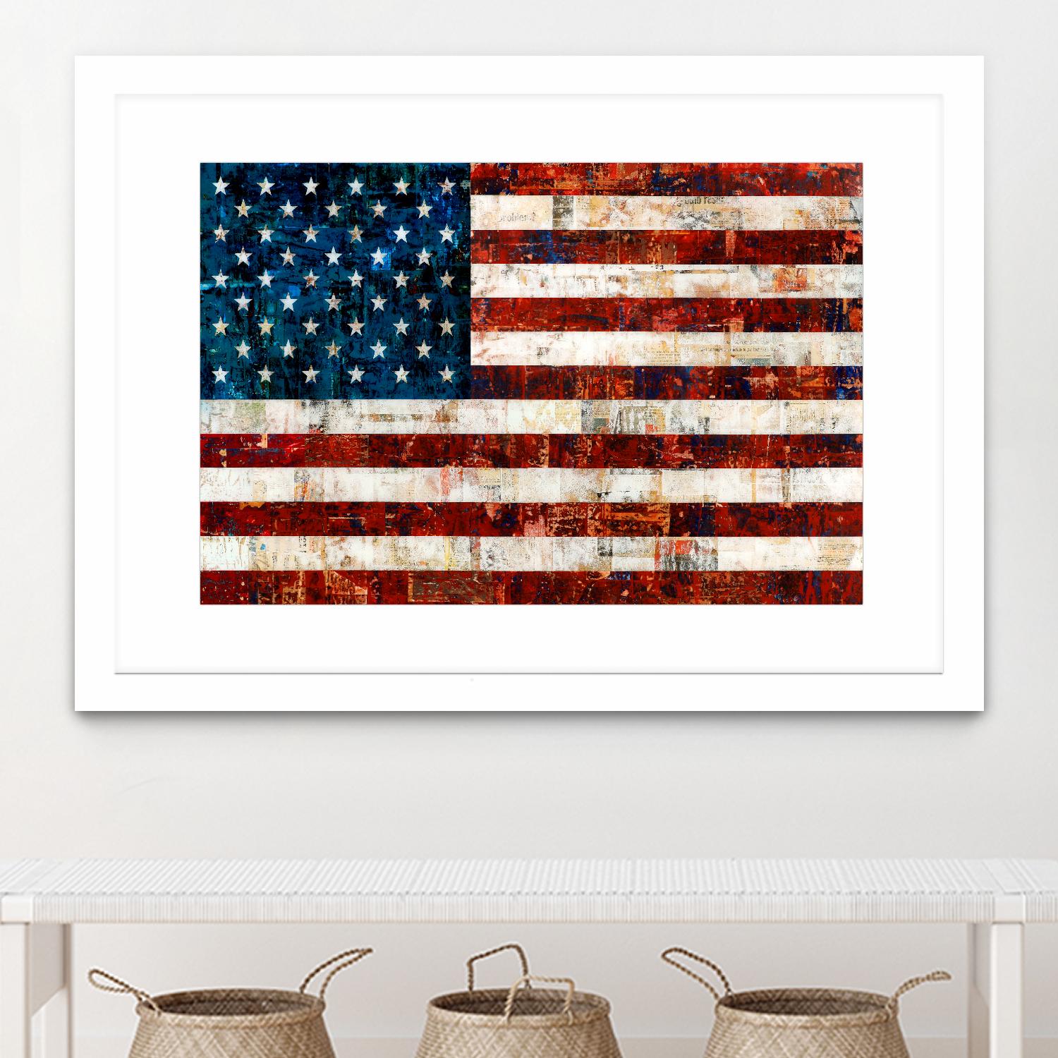 American Flag by Stella Bradley on GIANT ART - red flags