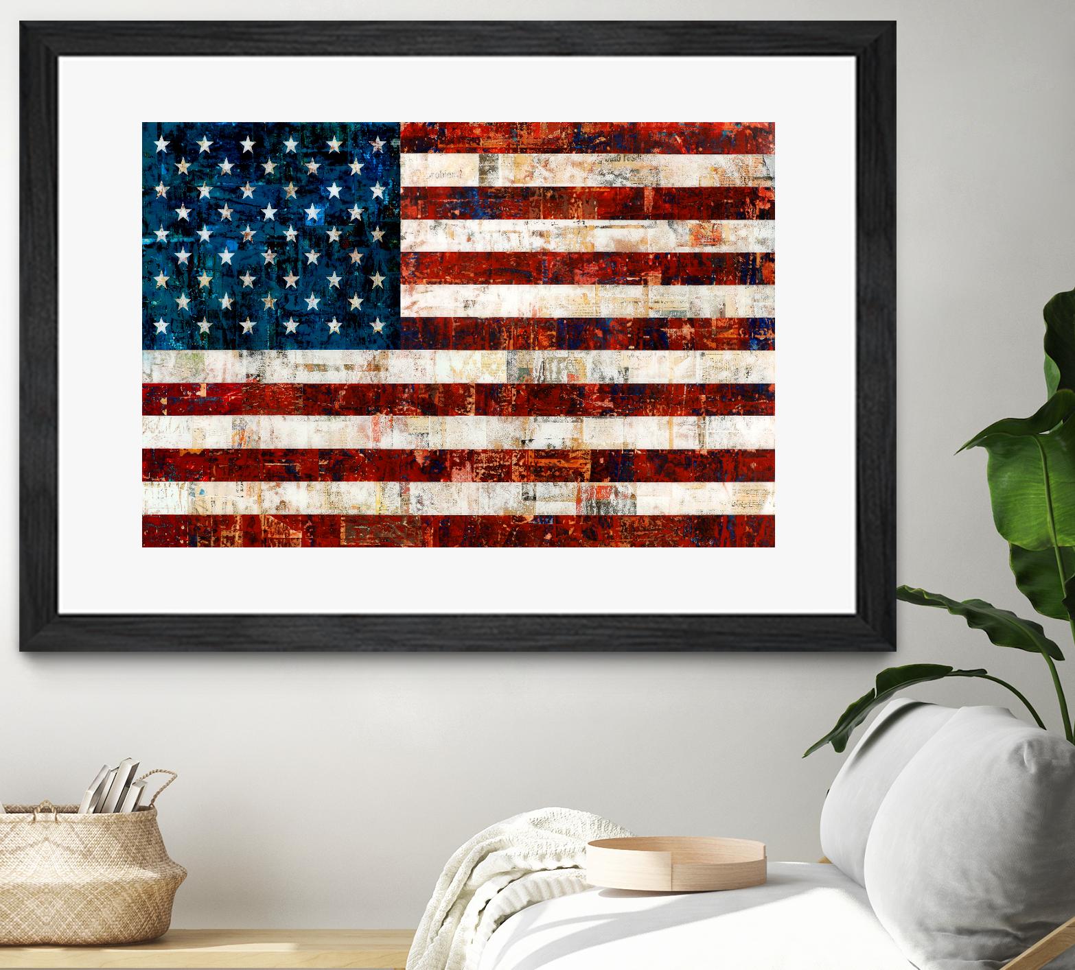 American Flag by Stella Bradley on GIANT ART - red flags