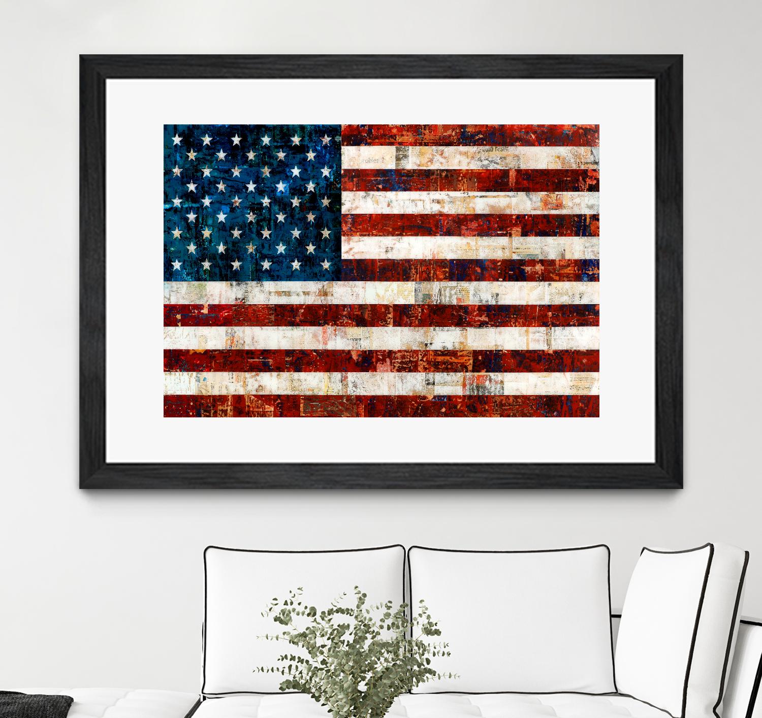 American Flag by Stella Bradley on GIANT ART - red flags