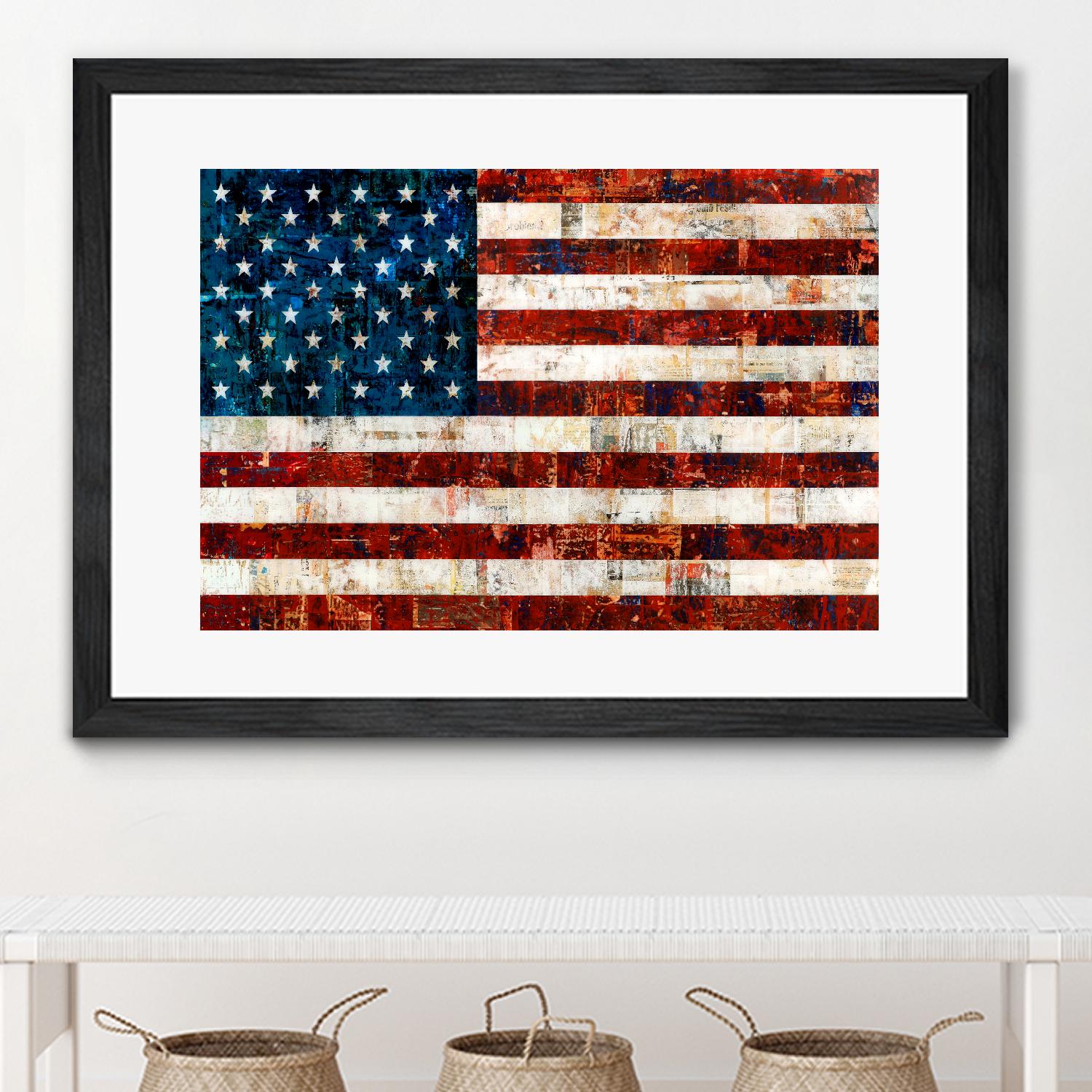 American Flag by Stella Bradley on GIANT ART - red flags