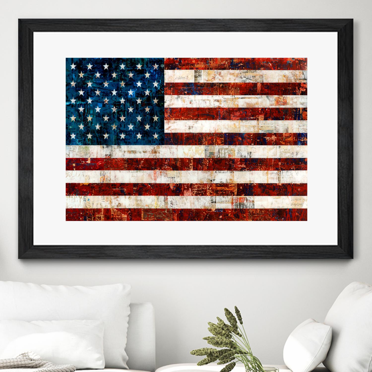 American Flag by Stella Bradley on GIANT ART - red flags