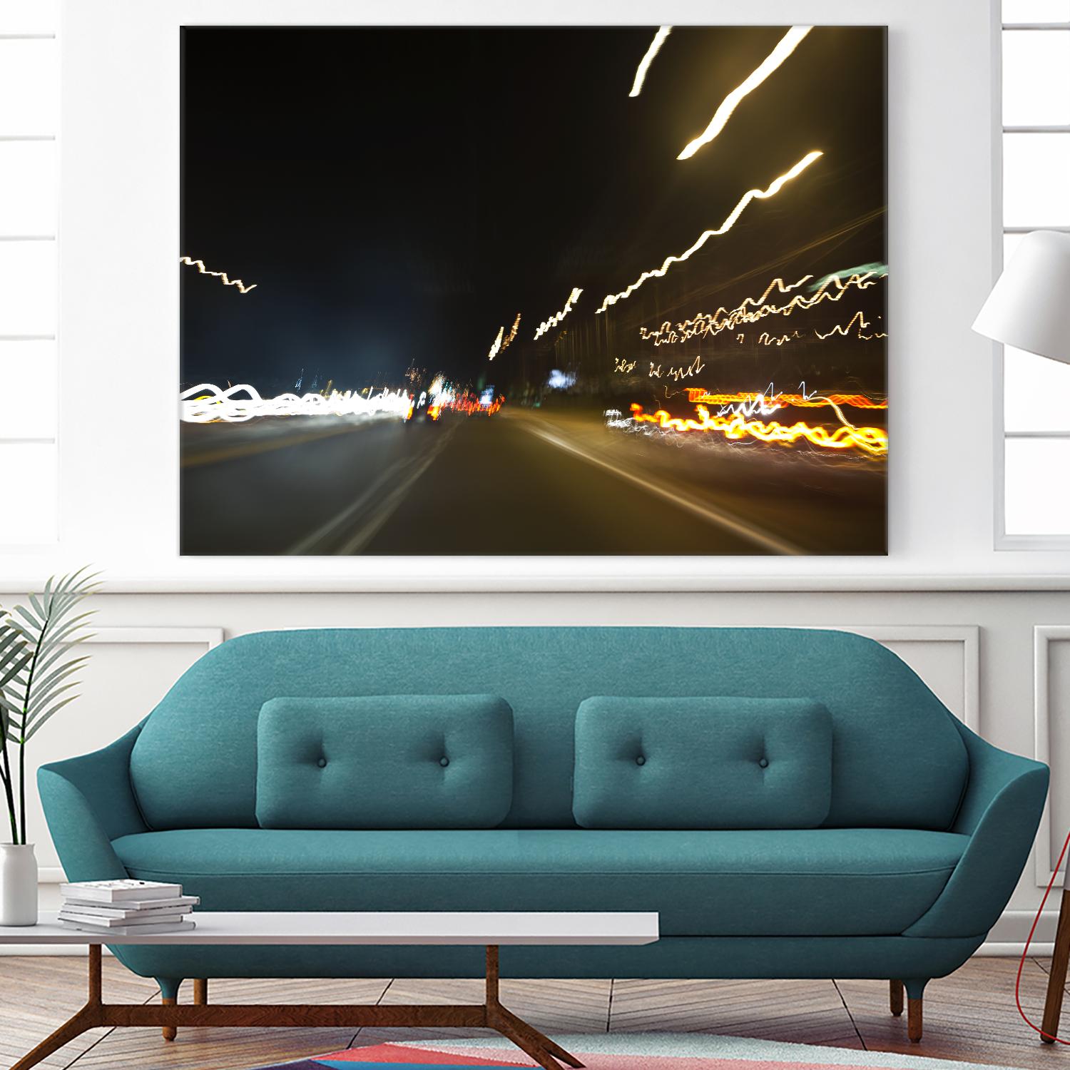 Traffic Abstract 2 by Acer Images on GIANT ART - yellow photo art