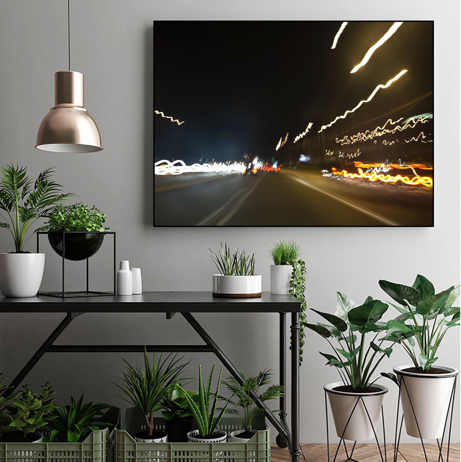 Traffic Abstract 2 by Acer Images on GIANT ART - yellow photo art