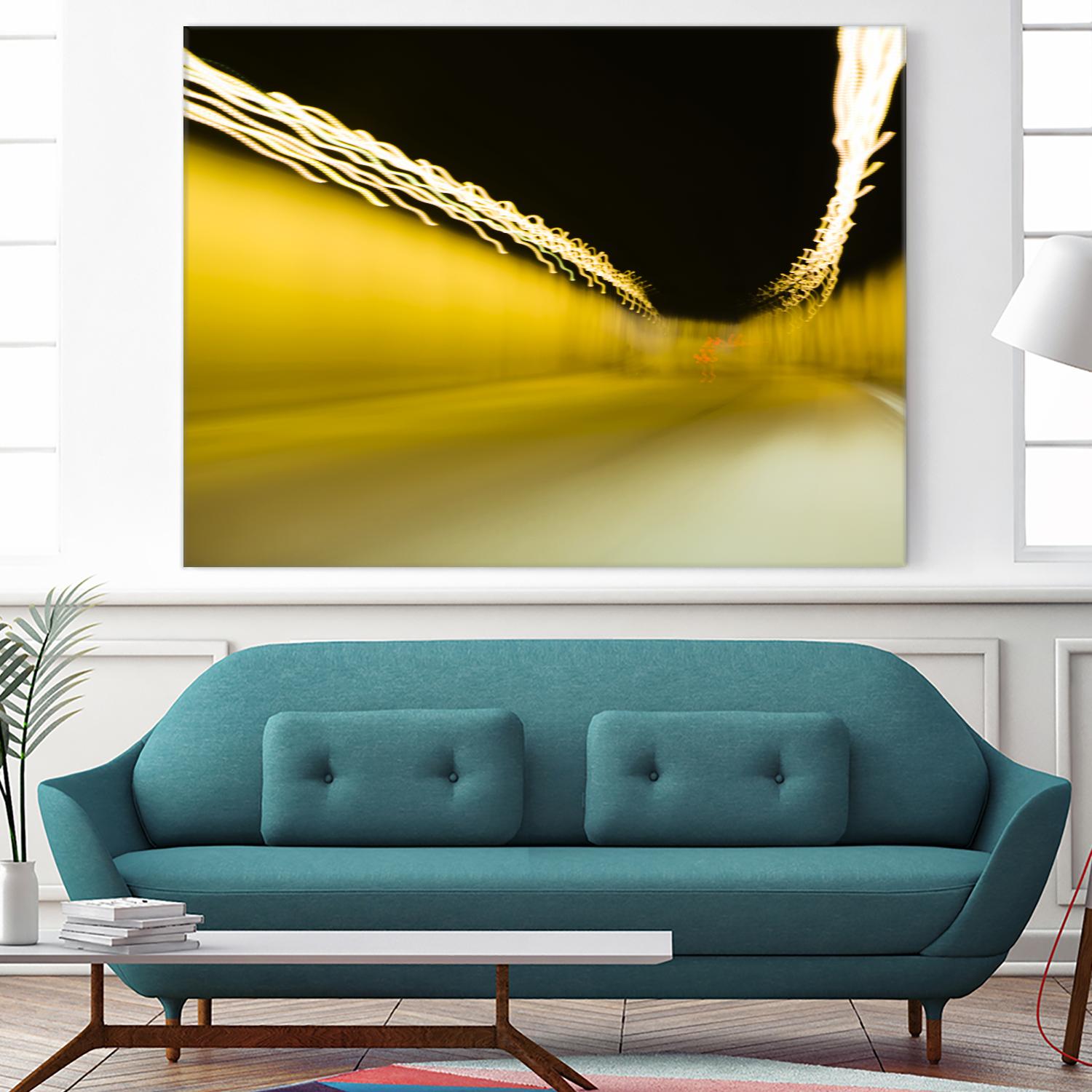 Tunnel Abstract 2 by Acer Images on GIANT ART - yellow photo art
