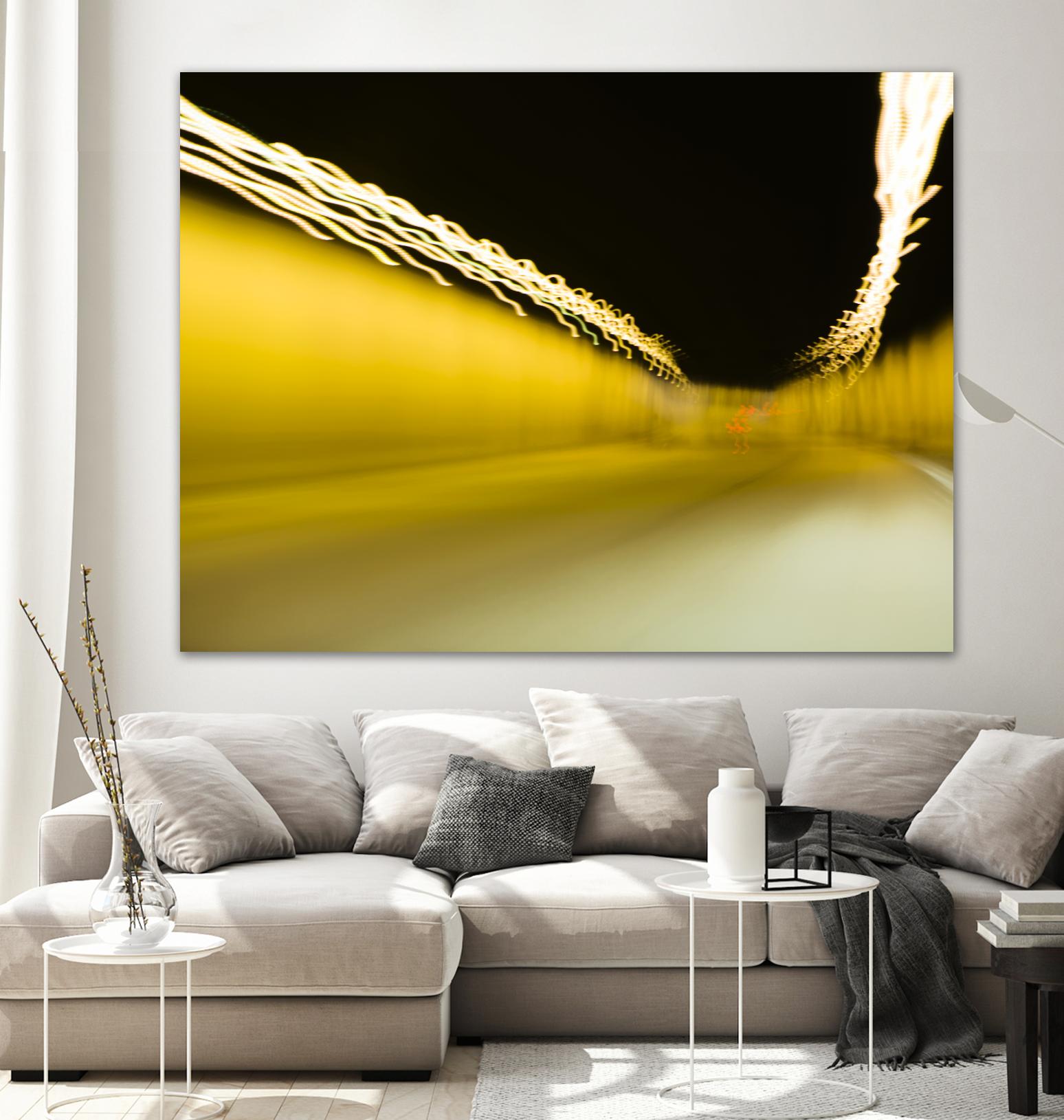 Tunnel Abstract 2 by Acer Images on GIANT ART - yellow photo art