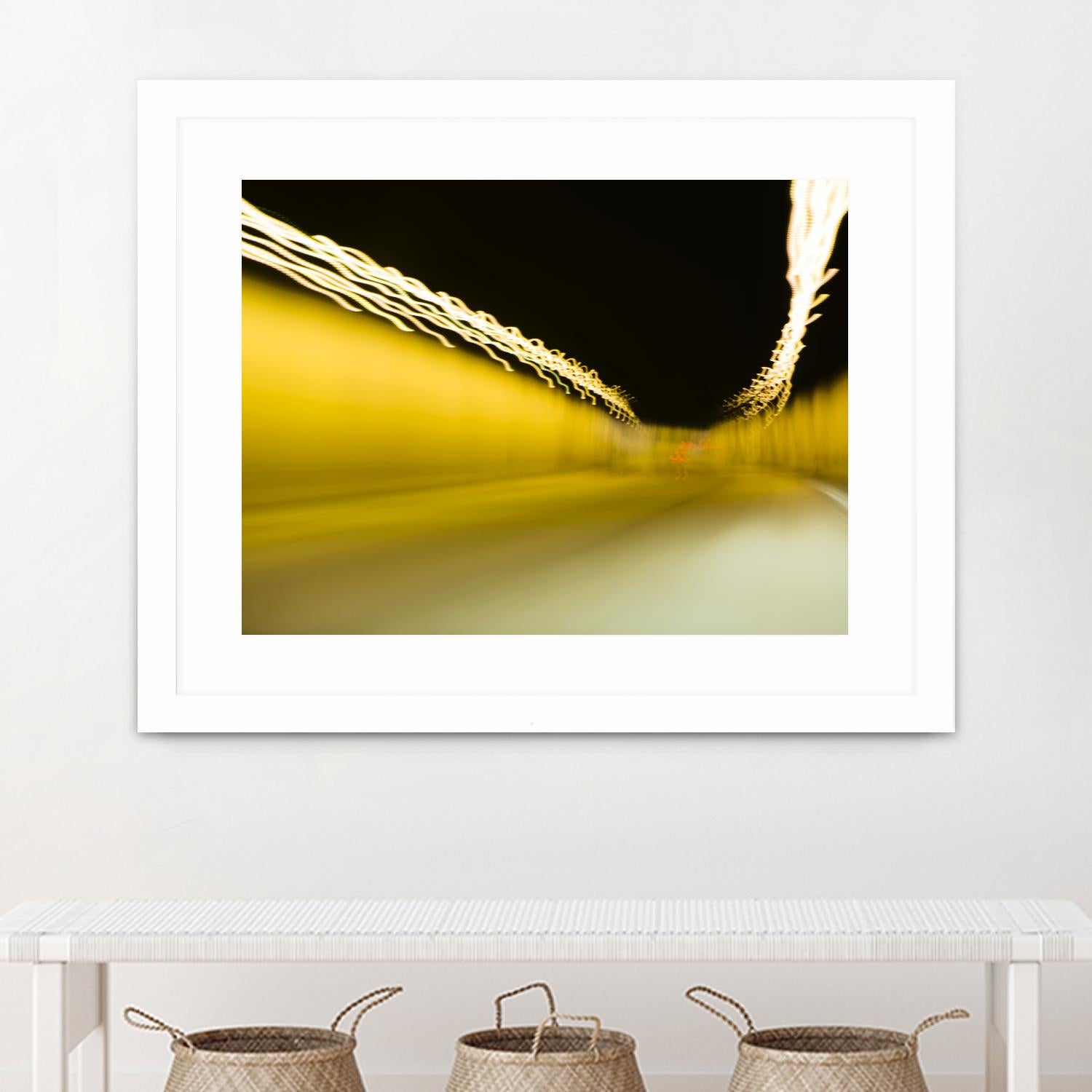Tunnel Abstract 2 by Acer Images on GIANT ART - yellow photo art
