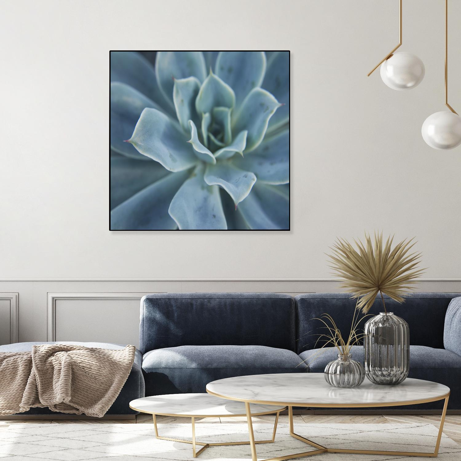 Sweet Succulent by Karen Ussery on GIANT ART - blue botany