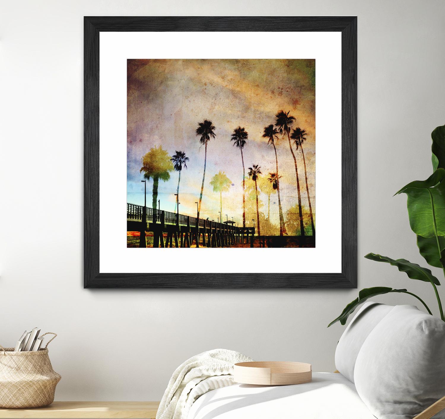 Sunset on the Pier A by GI ArtLab on GIANT ART - yellow tropical