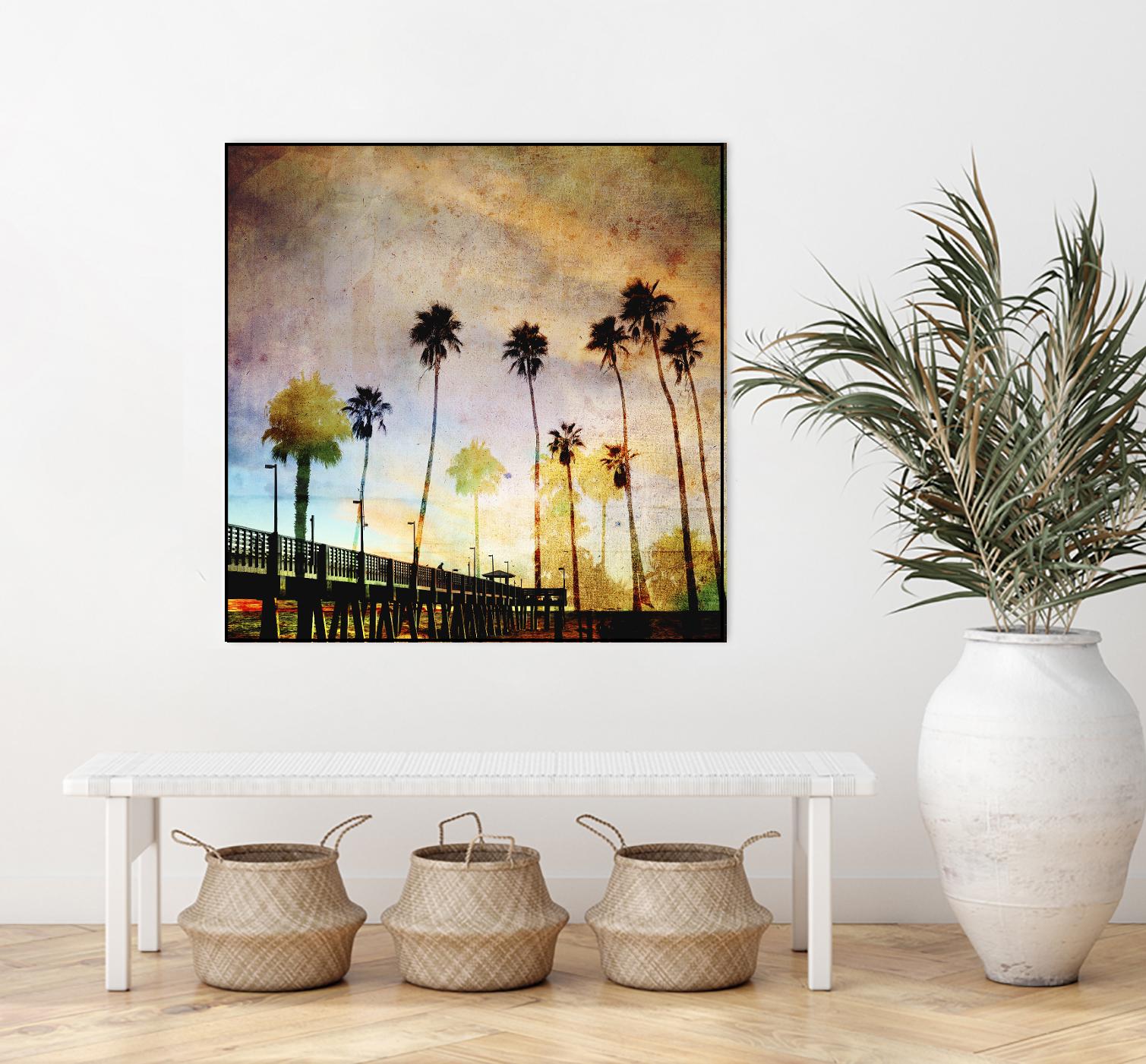 Sunset on the Pier A by GI ArtLab on GIANT ART - yellow tropical