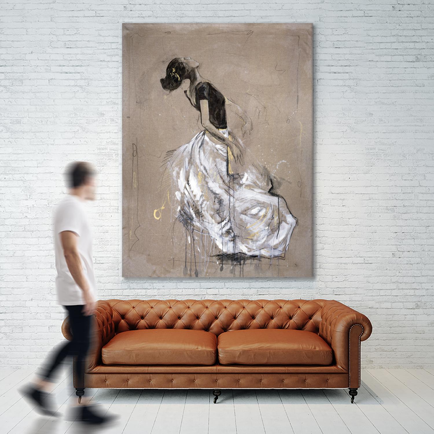 Living the Dream I by Marta Wiley on GIANT ART - white music - dance