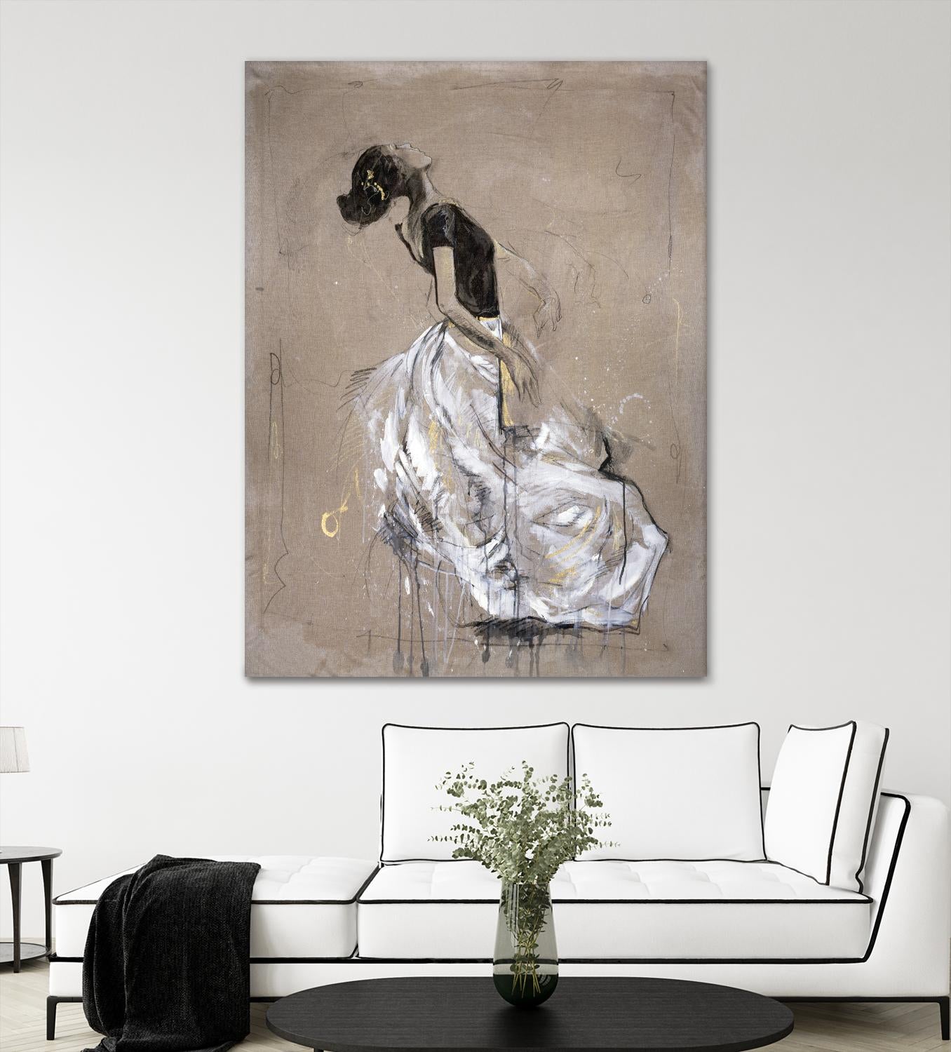 Living the Dream I by Marta Wiley on GIANT ART - white music - dance