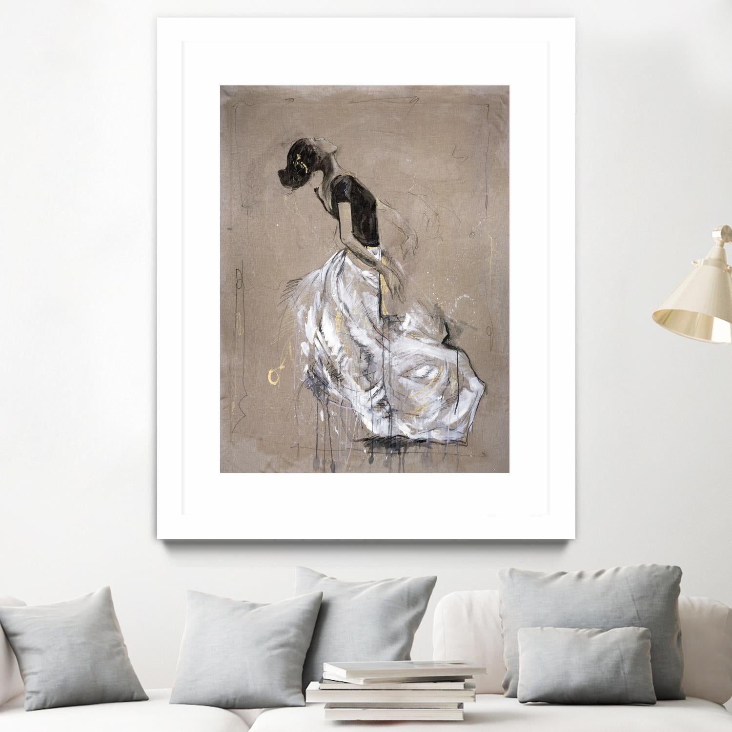 Living the Dream I by Marta Wiley on GIANT ART - white music - dance