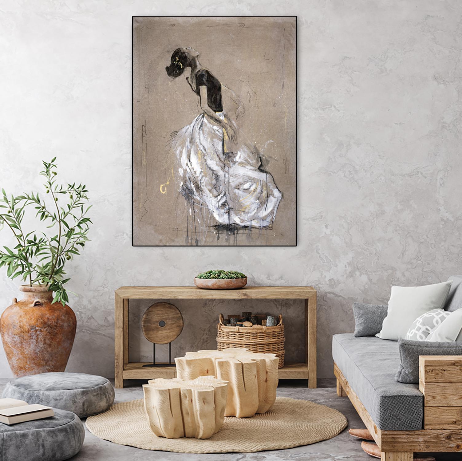 Living the Dream I by Marta Wiley on GIANT ART - white music - dance