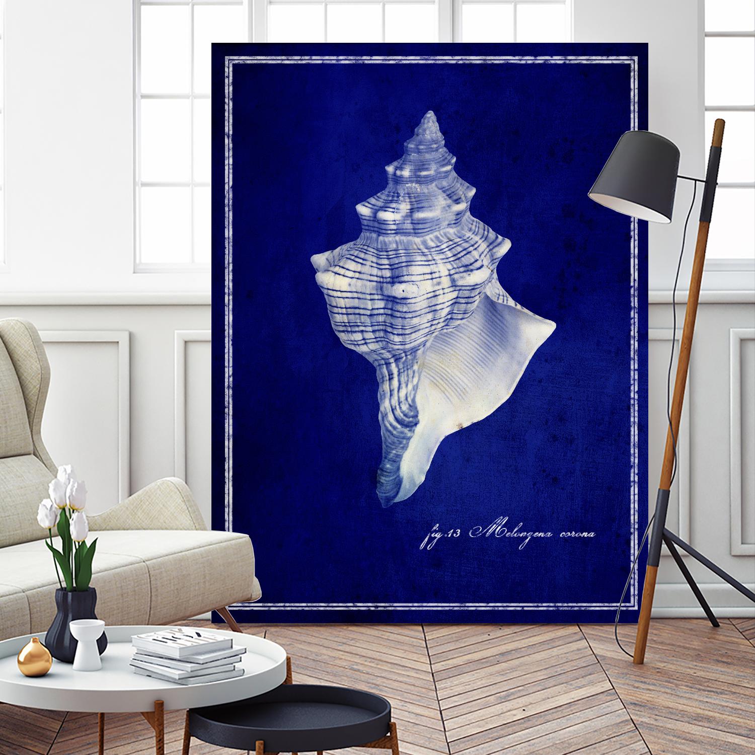 Conch Shell by GI ArtLab on GIANT ART - blue nautical