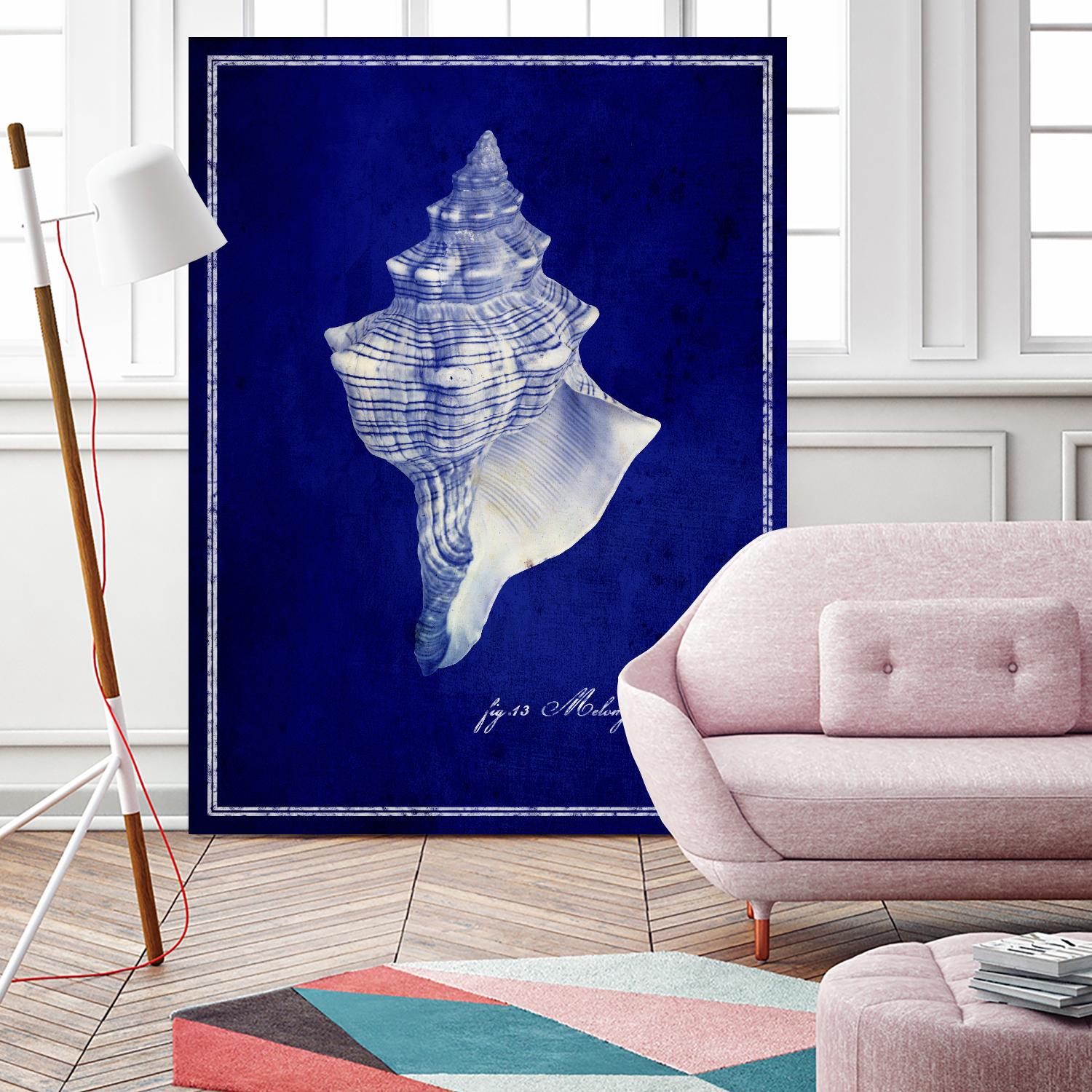 Conch Shell by GI ArtLab on GIANT ART - blue nautical