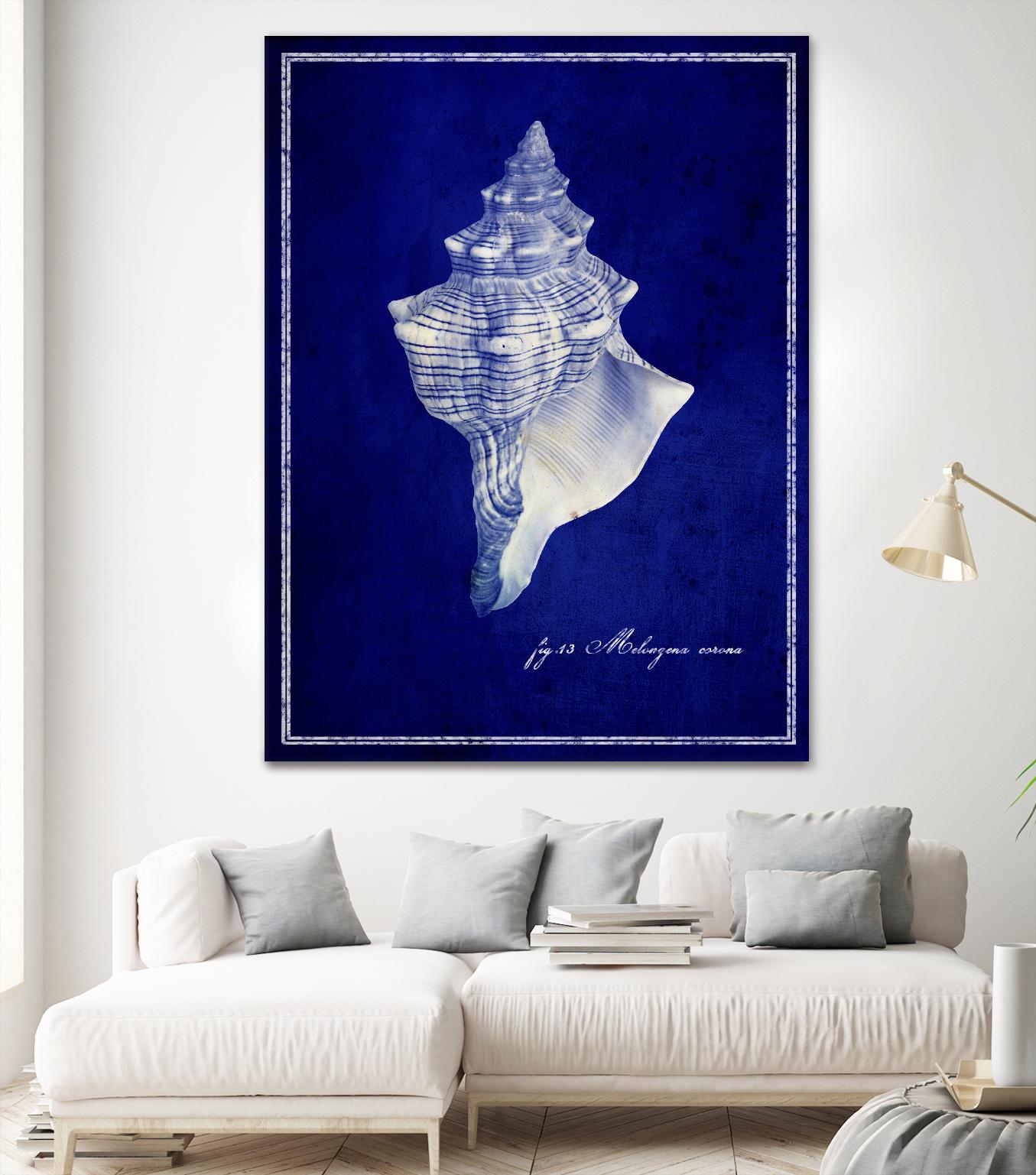 Conch Shell by GI ArtLab on GIANT ART - blue nautical