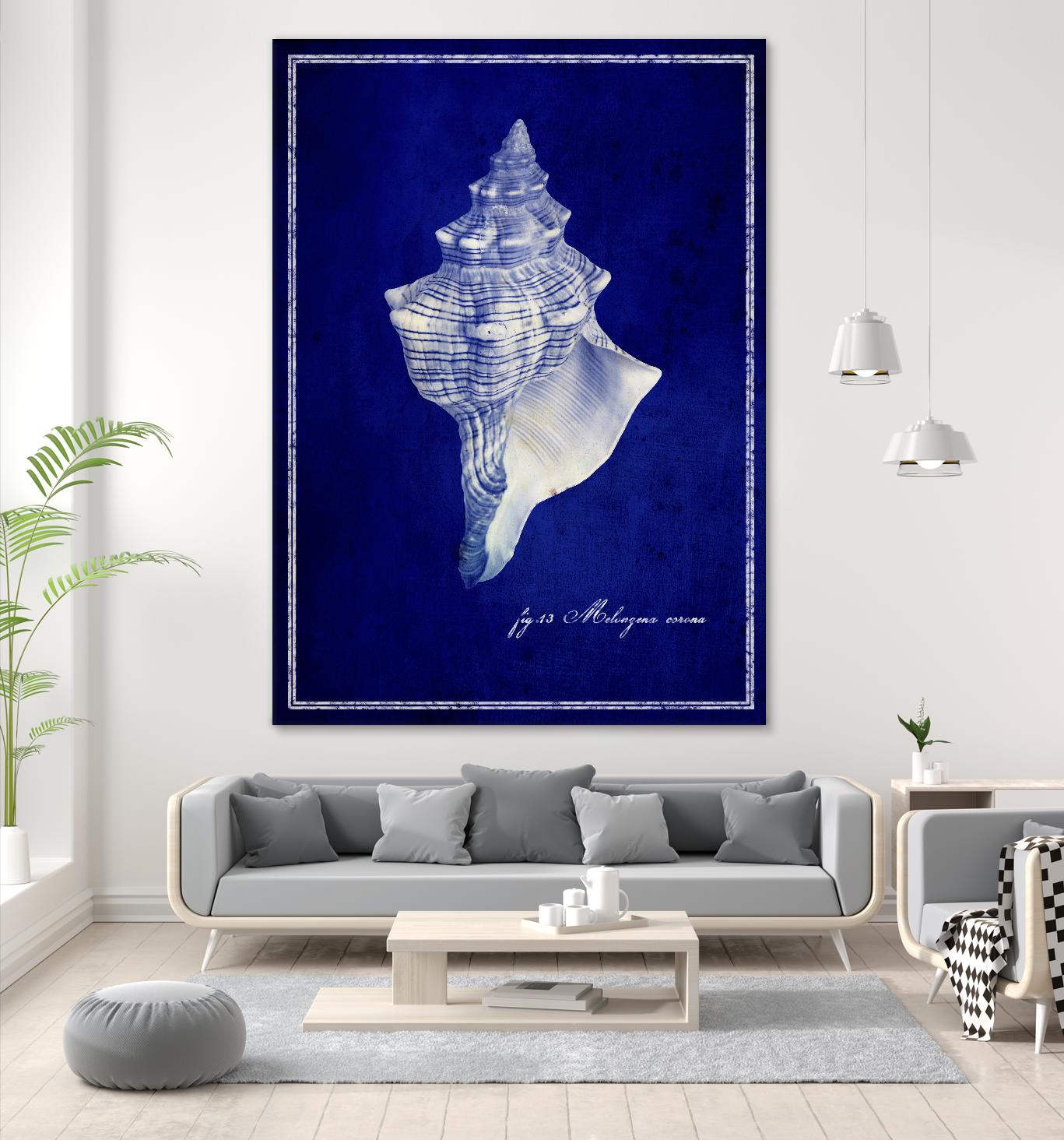 Conch Shell by GI ArtLab on GIANT ART - blue nautical