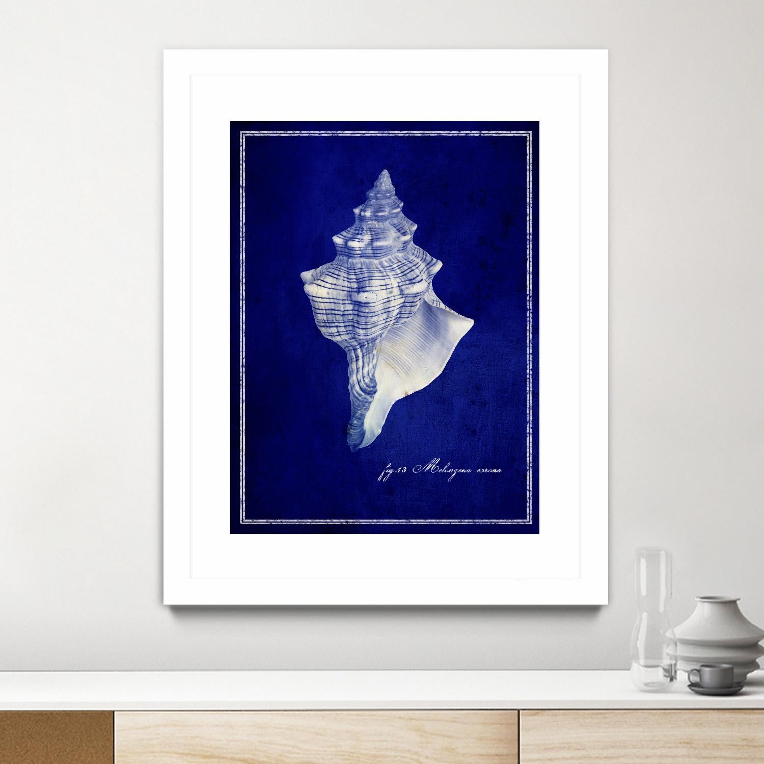 Conch Shell by GI ArtLab on GIANT ART - blue nautical