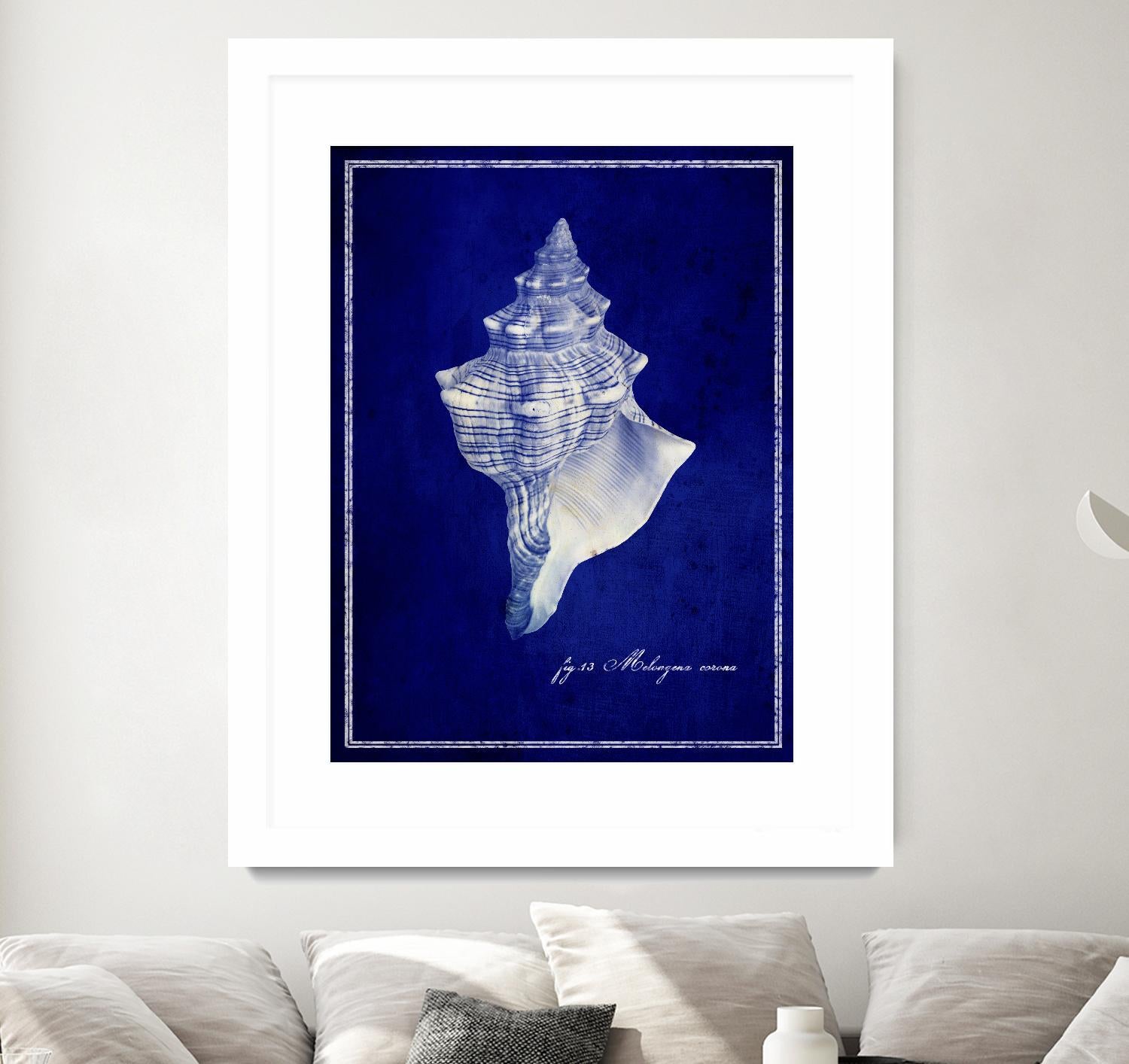 Conch Shell by GI ArtLab on GIANT ART - blue nautical