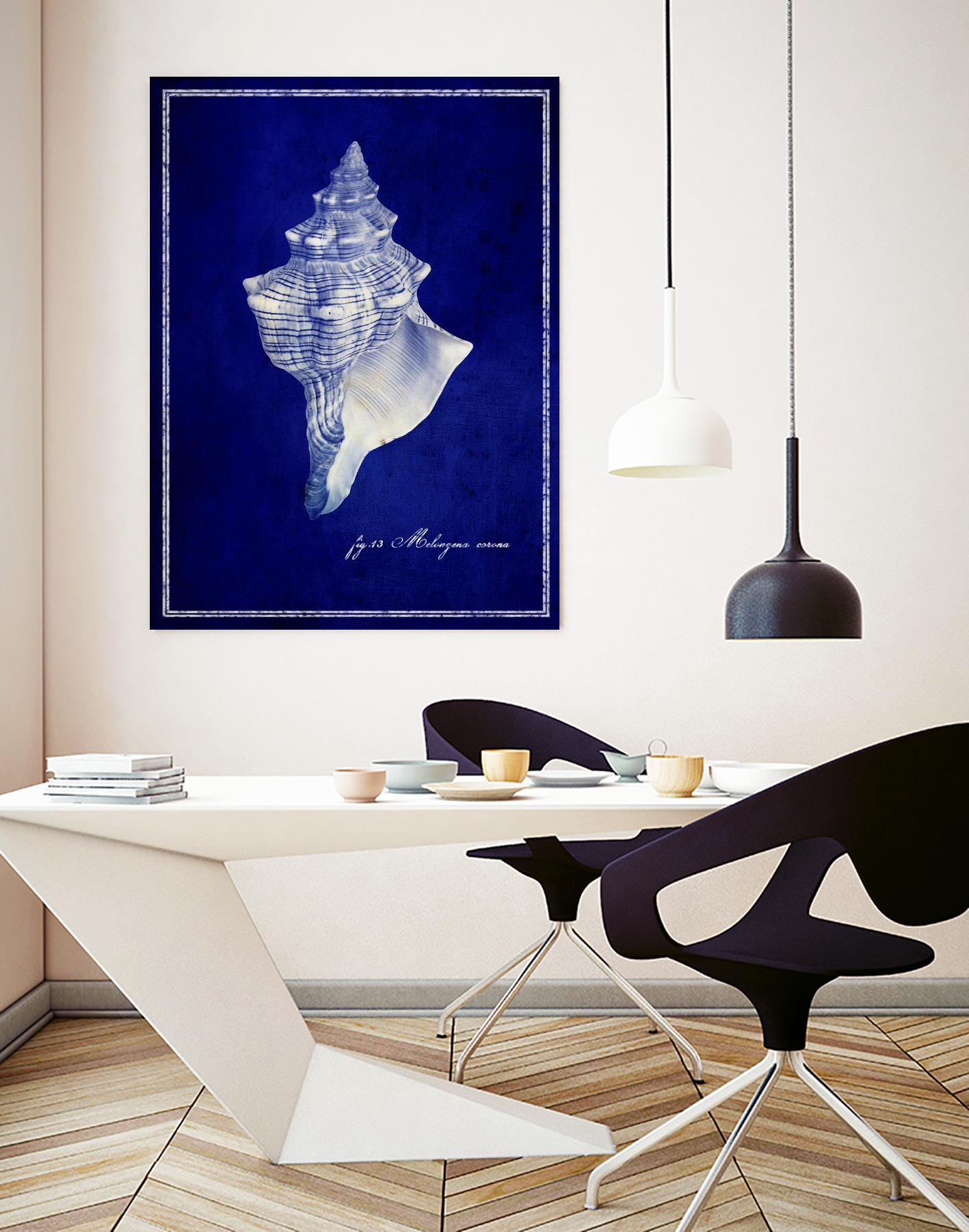 Conch Shell by GI ArtLab on GIANT ART - blue nautical