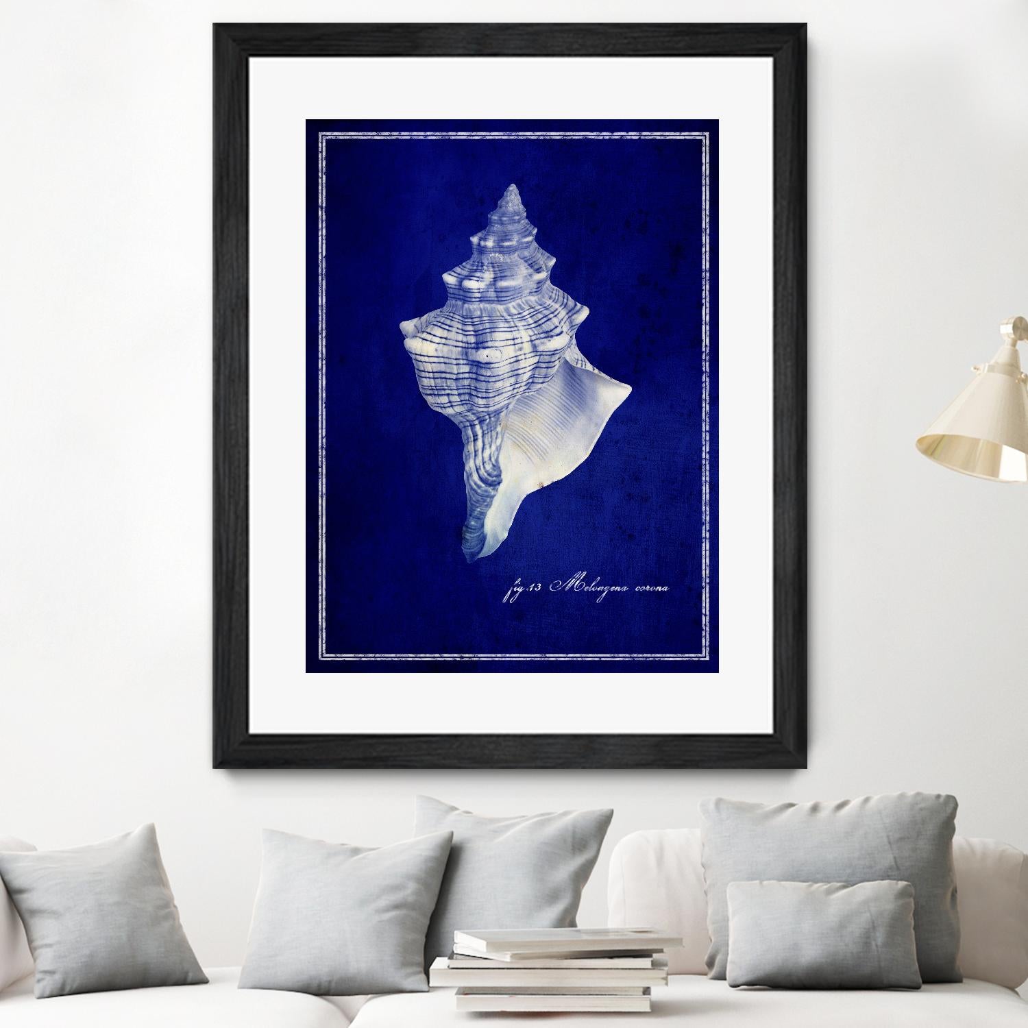 Conch Shell by GI ArtLab on GIANT ART - blue nautical