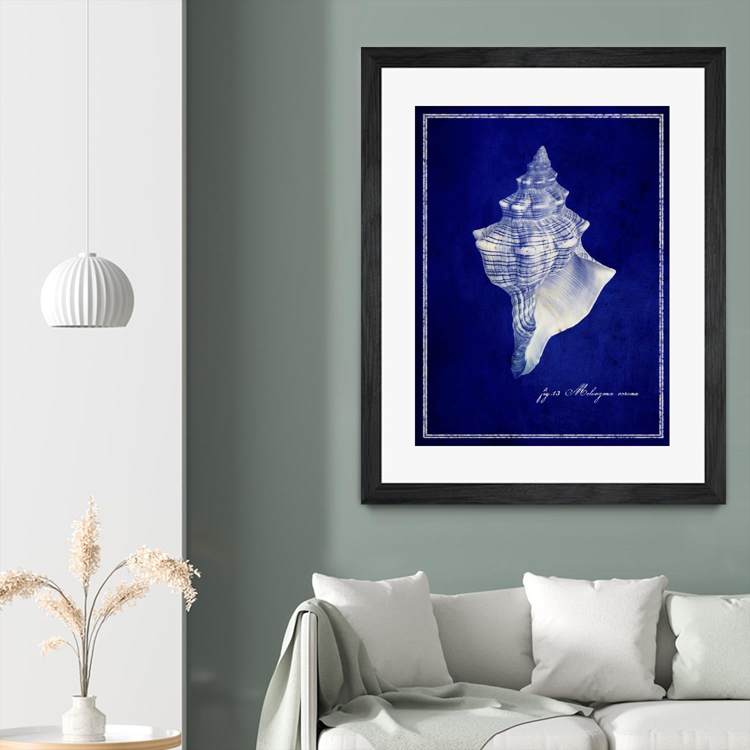 Conch Shell by GI ArtLab on GIANT ART - blue nautical