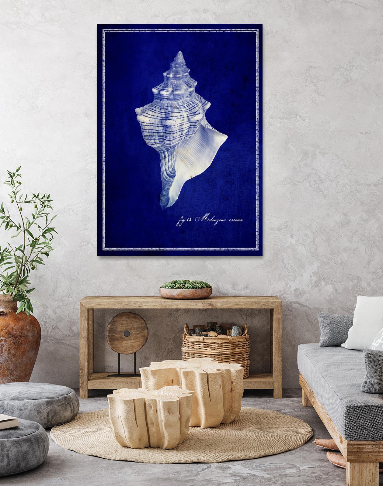 Conch Shell by GI ArtLab on GIANT ART - blue nautical