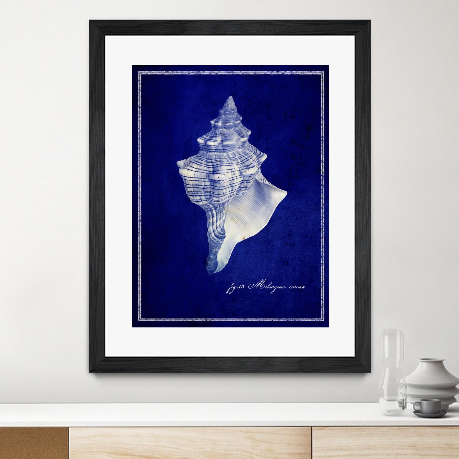Conch Shell by GI ArtLab on GIANT ART - blue nautical