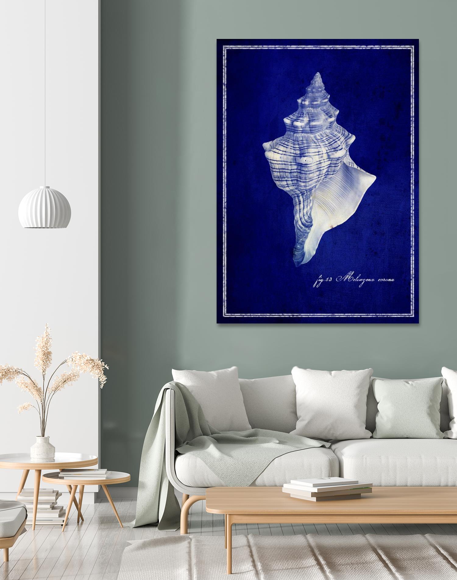 Conch Shell by GI ArtLab on GIANT ART - blue nautical