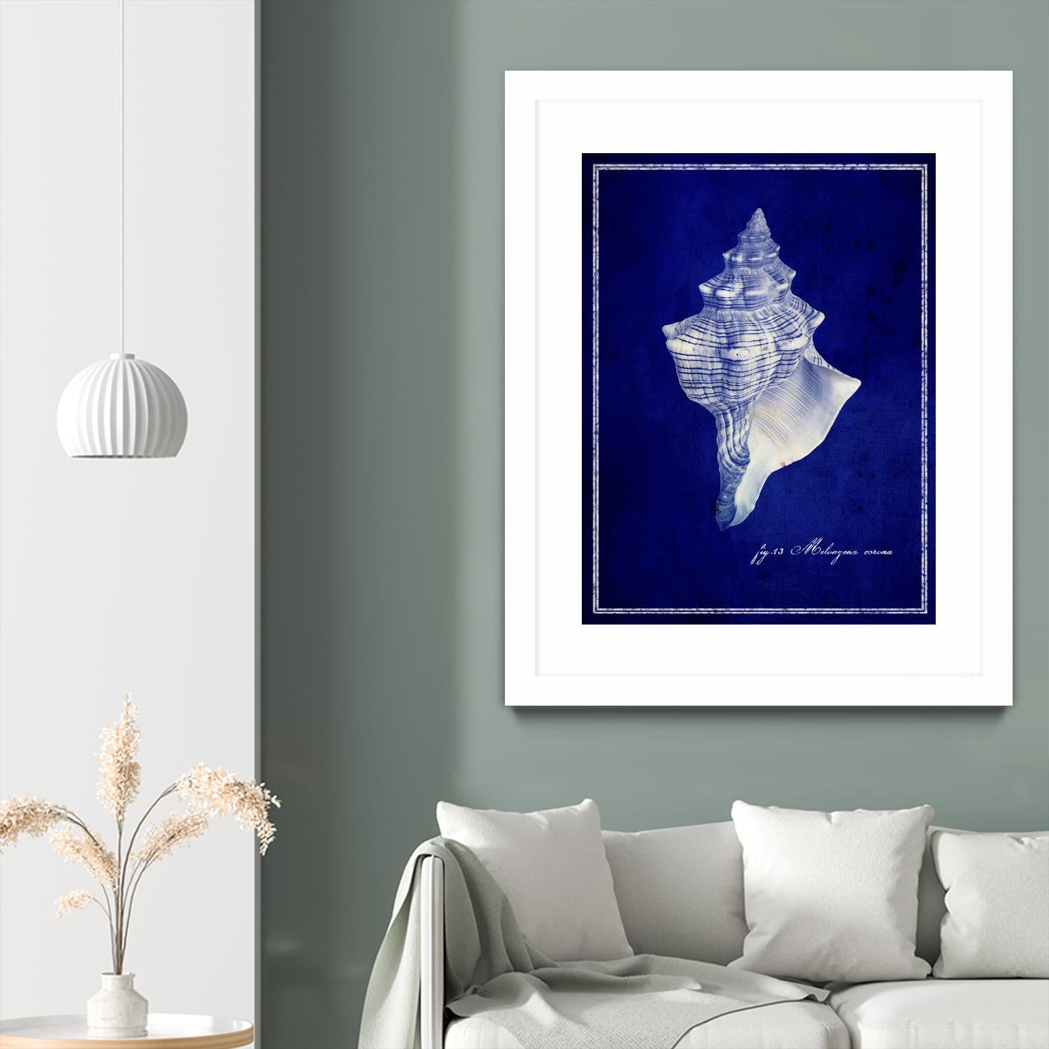 Conch Shell by GI ArtLab on GIANT ART - blue nautical