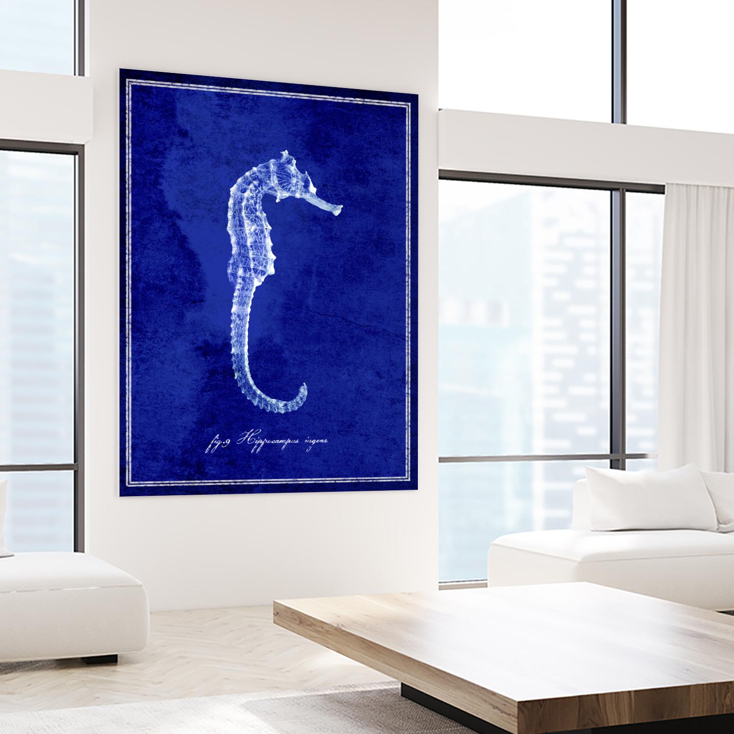 Seahorse by GI ArtLab on GIANT ART - blue nautical