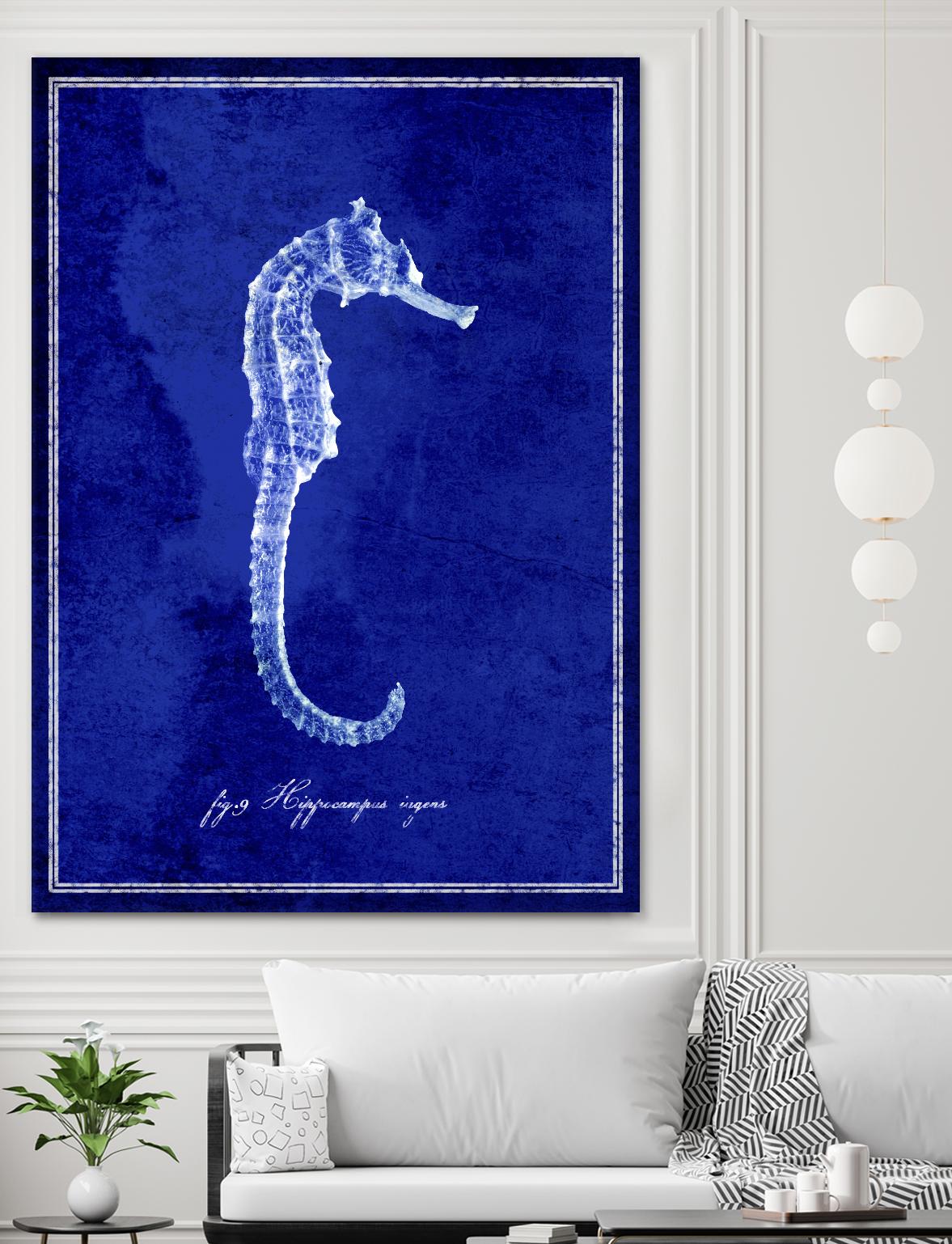 Seahorse by GI ArtLab on GIANT ART - blue nautical