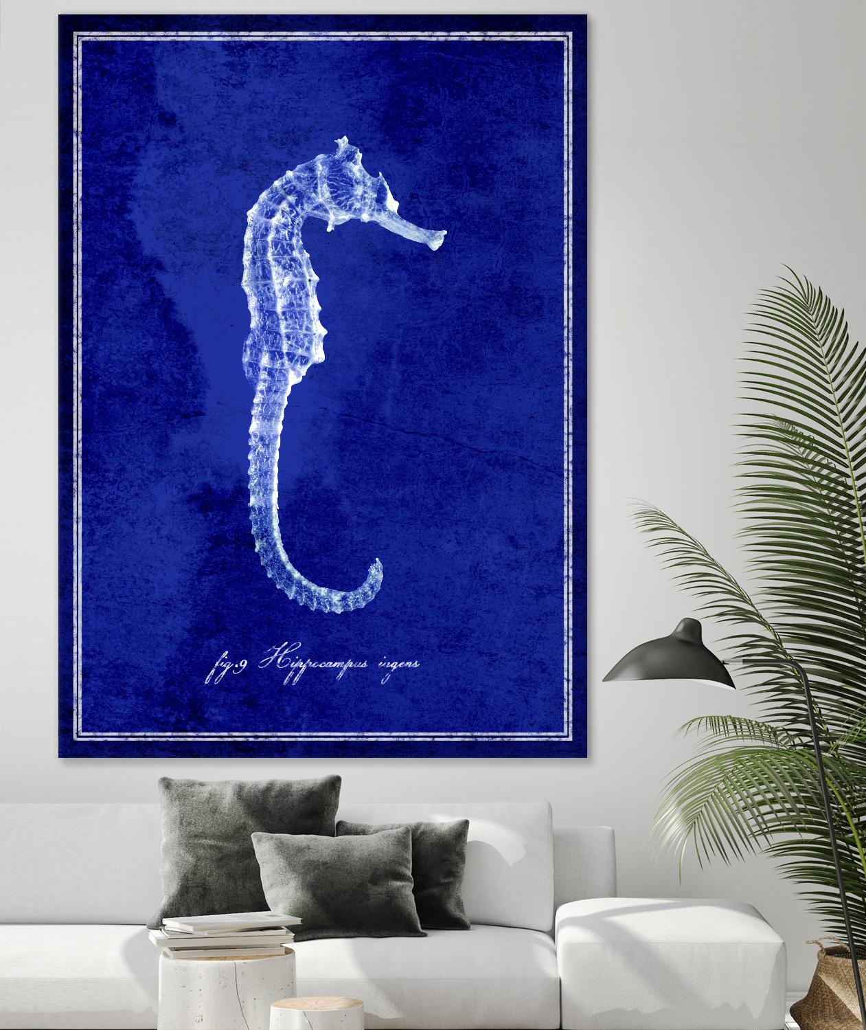 Seahorse by GI ArtLab on GIANT ART - blue nautical